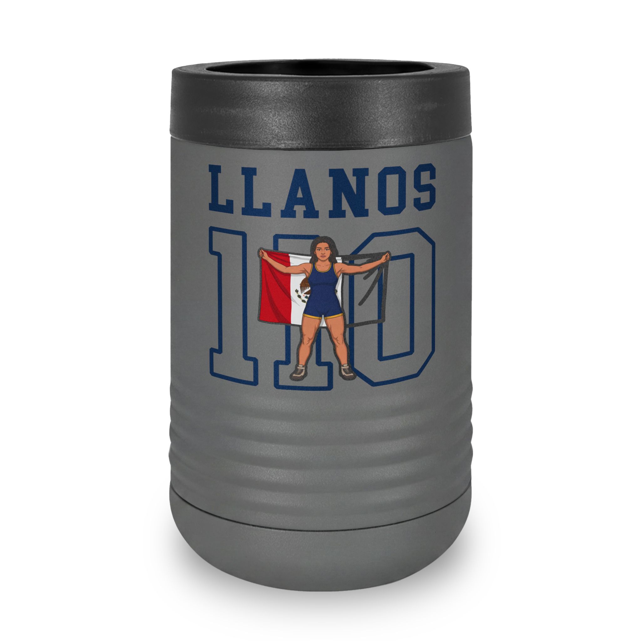 Stainless Can Cooler — character_shirsey in Grey