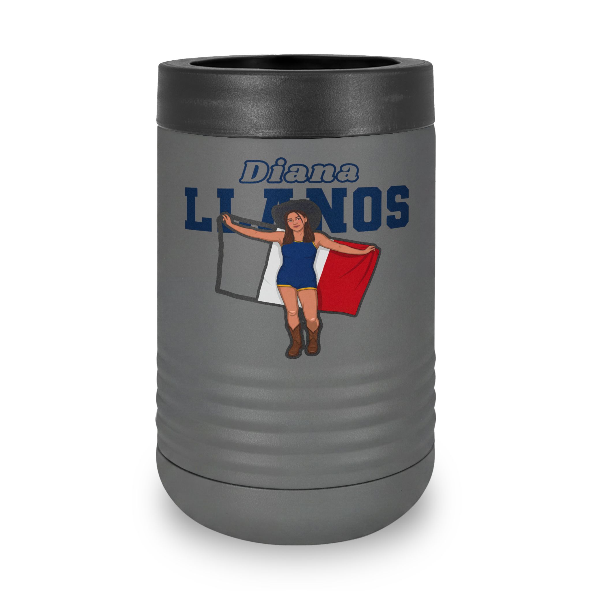 Stainless Can Cooler — character_name_arch in Grey