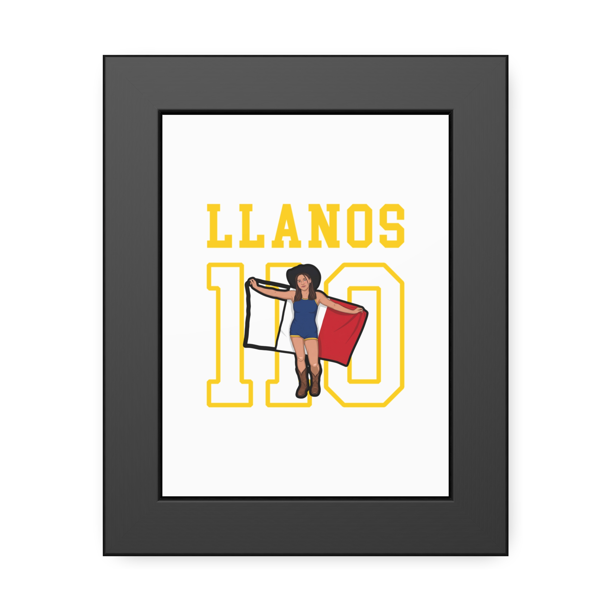 Framed Poster — character_shirsey in Black