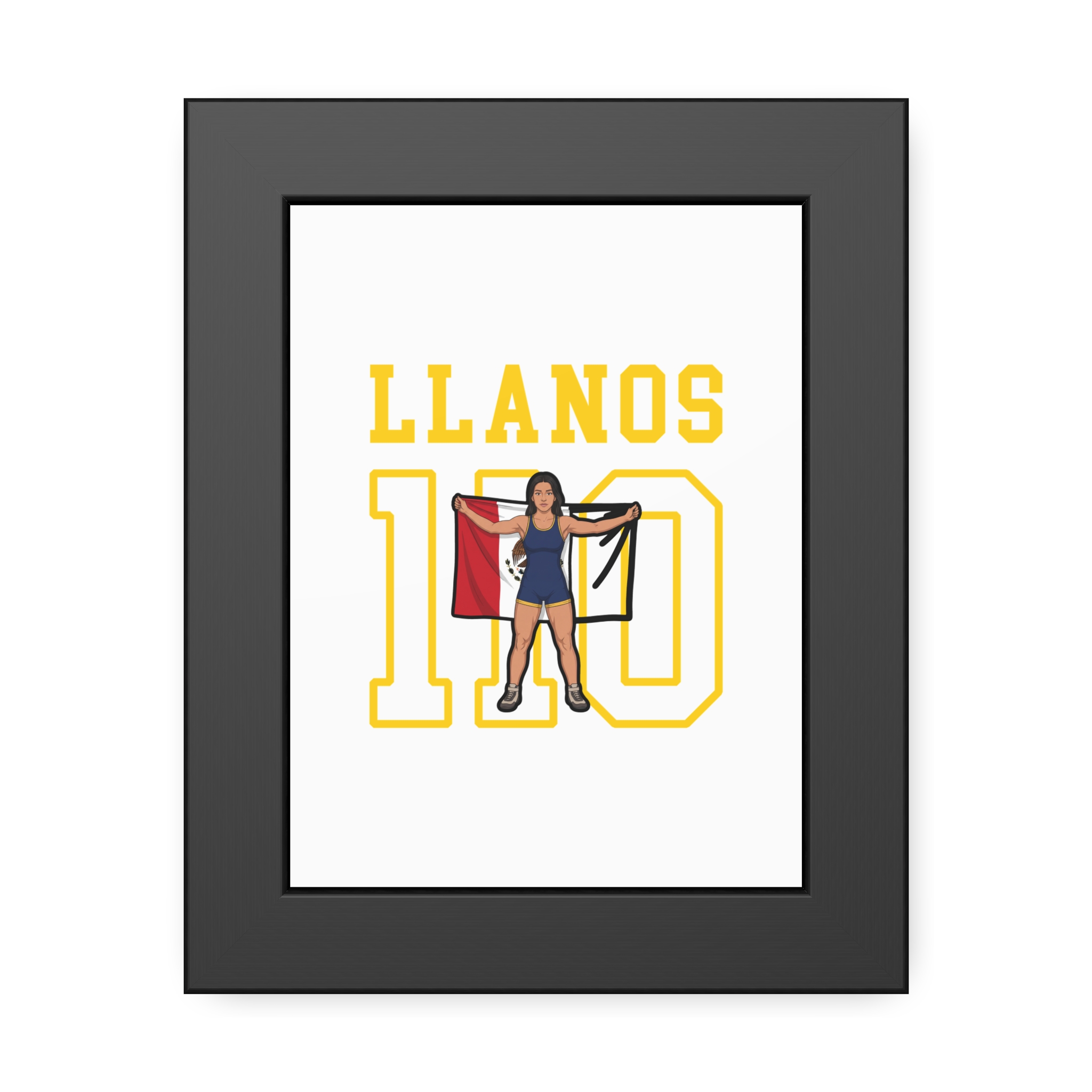 Framed Poster — character_shirsey in Black