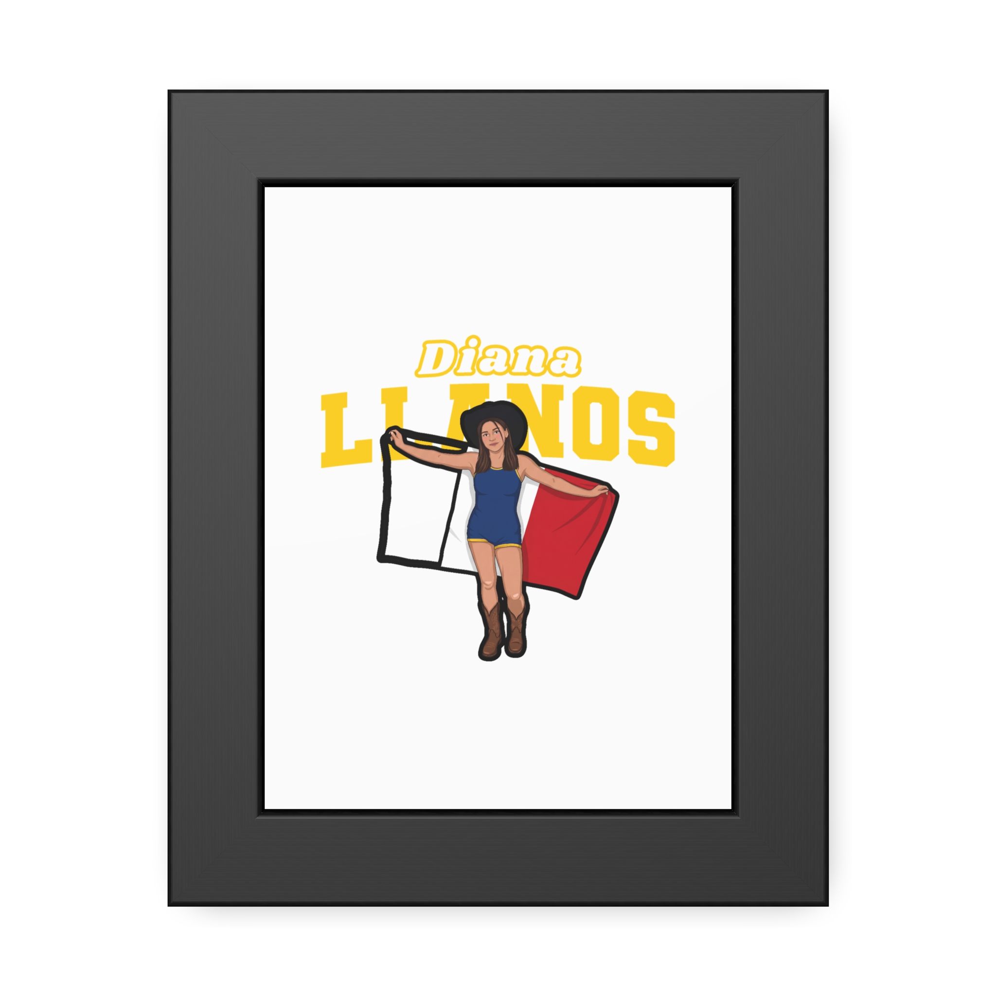 Framed Poster — character_name_arch in Black