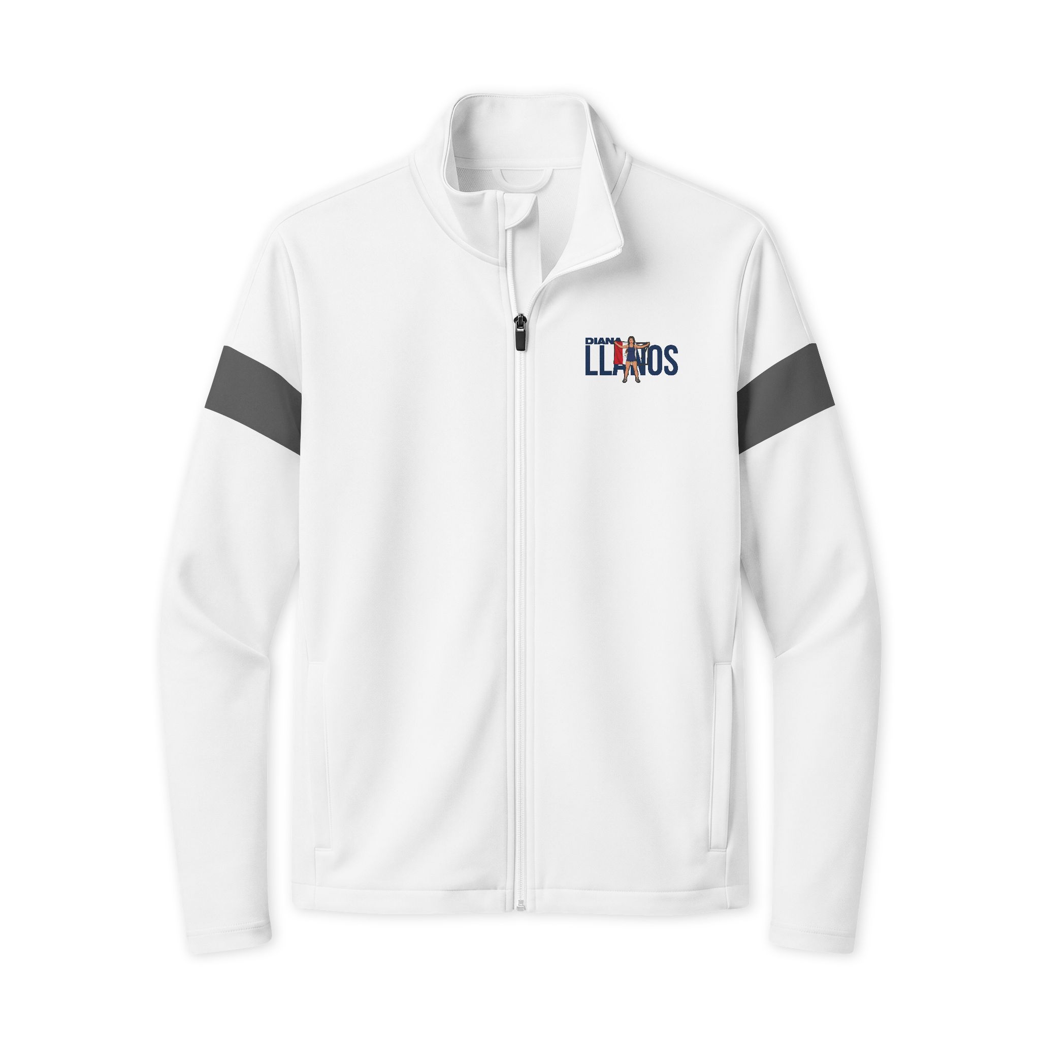 Travel Full-Zip Jacket — character_player_name in White/ Iron Grey