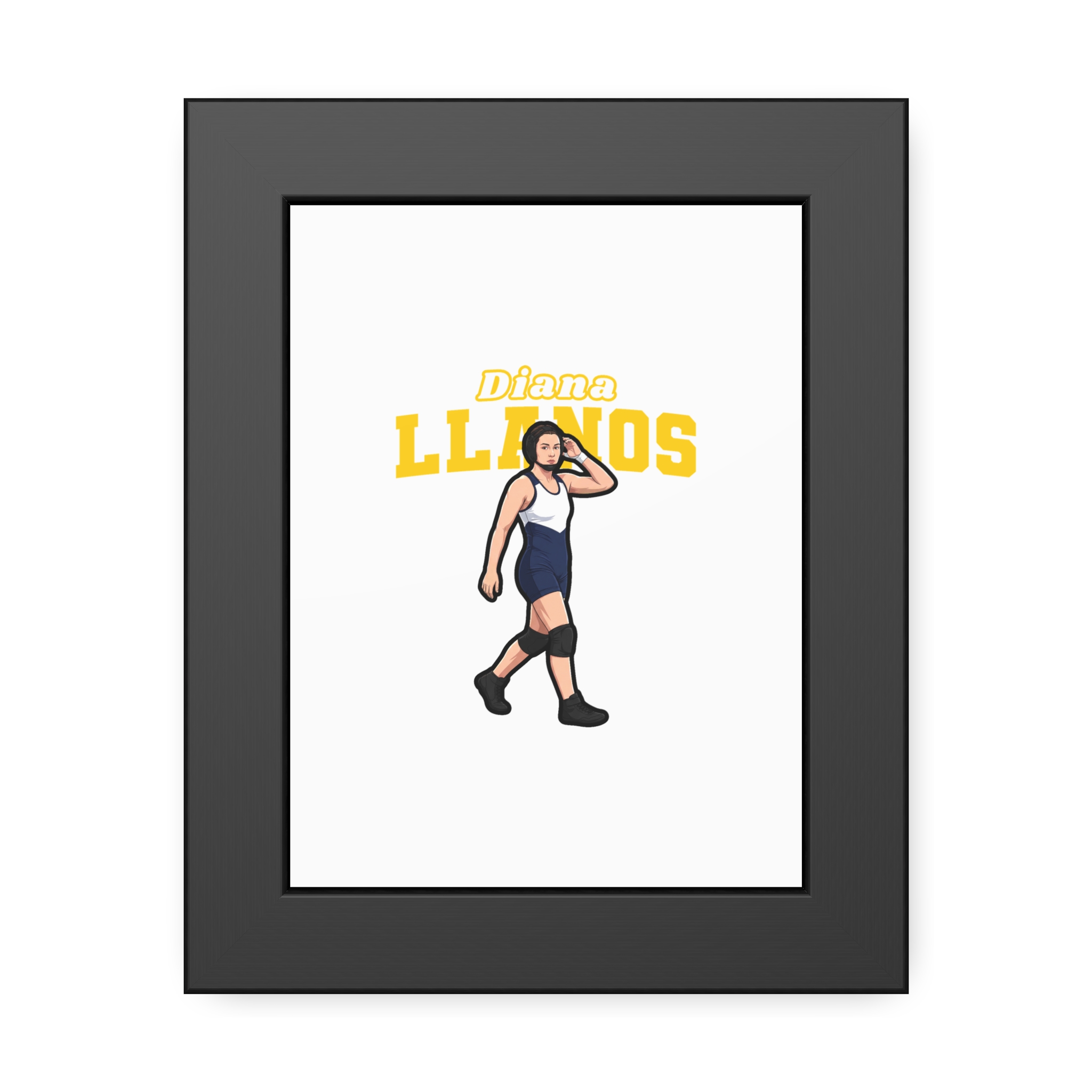 Framed Poster — character_name_arch in Black