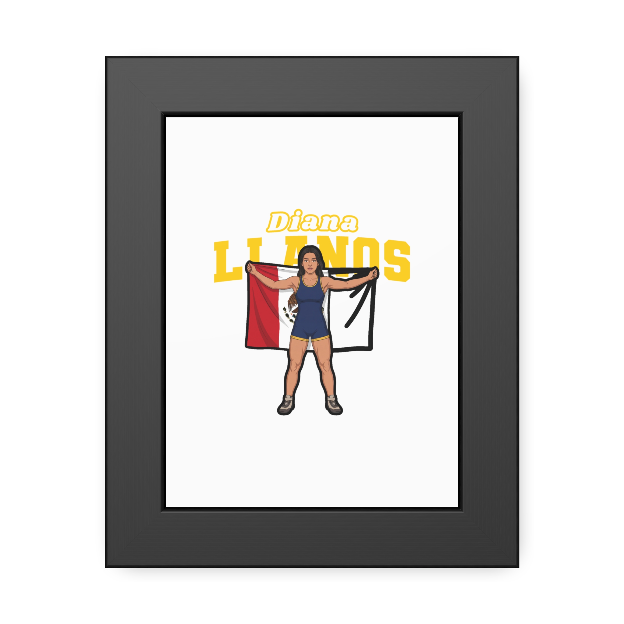 Framed Poster — character_name_arch in Black