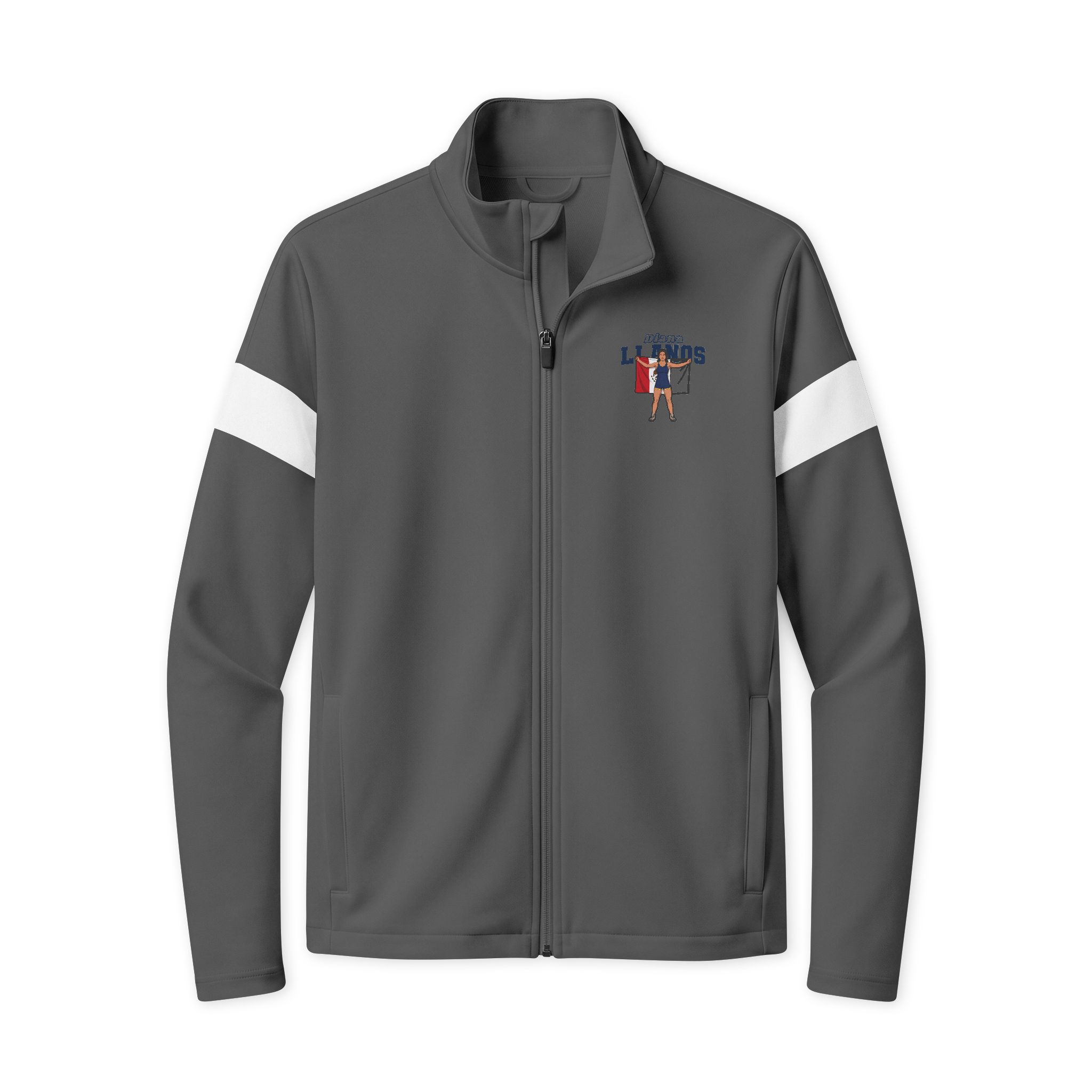 Travel Full-Zip Jacket — character_name_arch in Iron Grey/ White