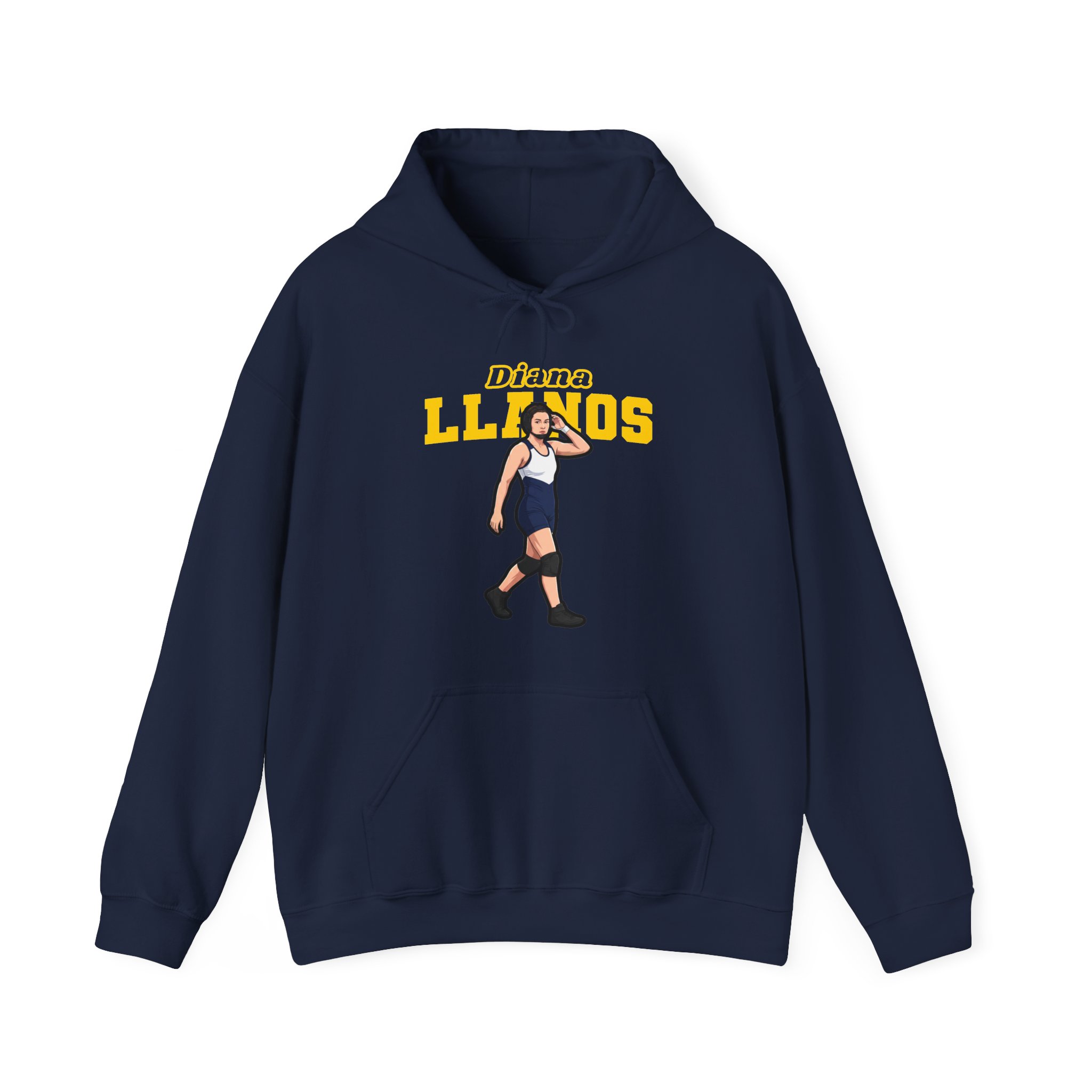 Hoodie — character_name_arch in Navy