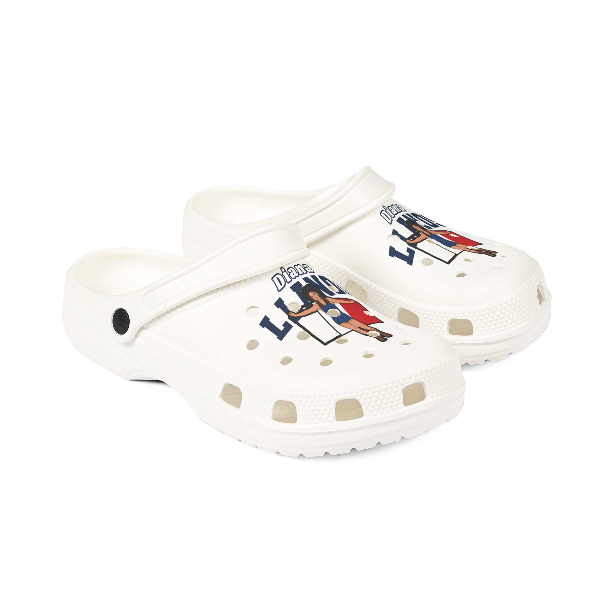 Rubber Clogs — character_name_arch in White