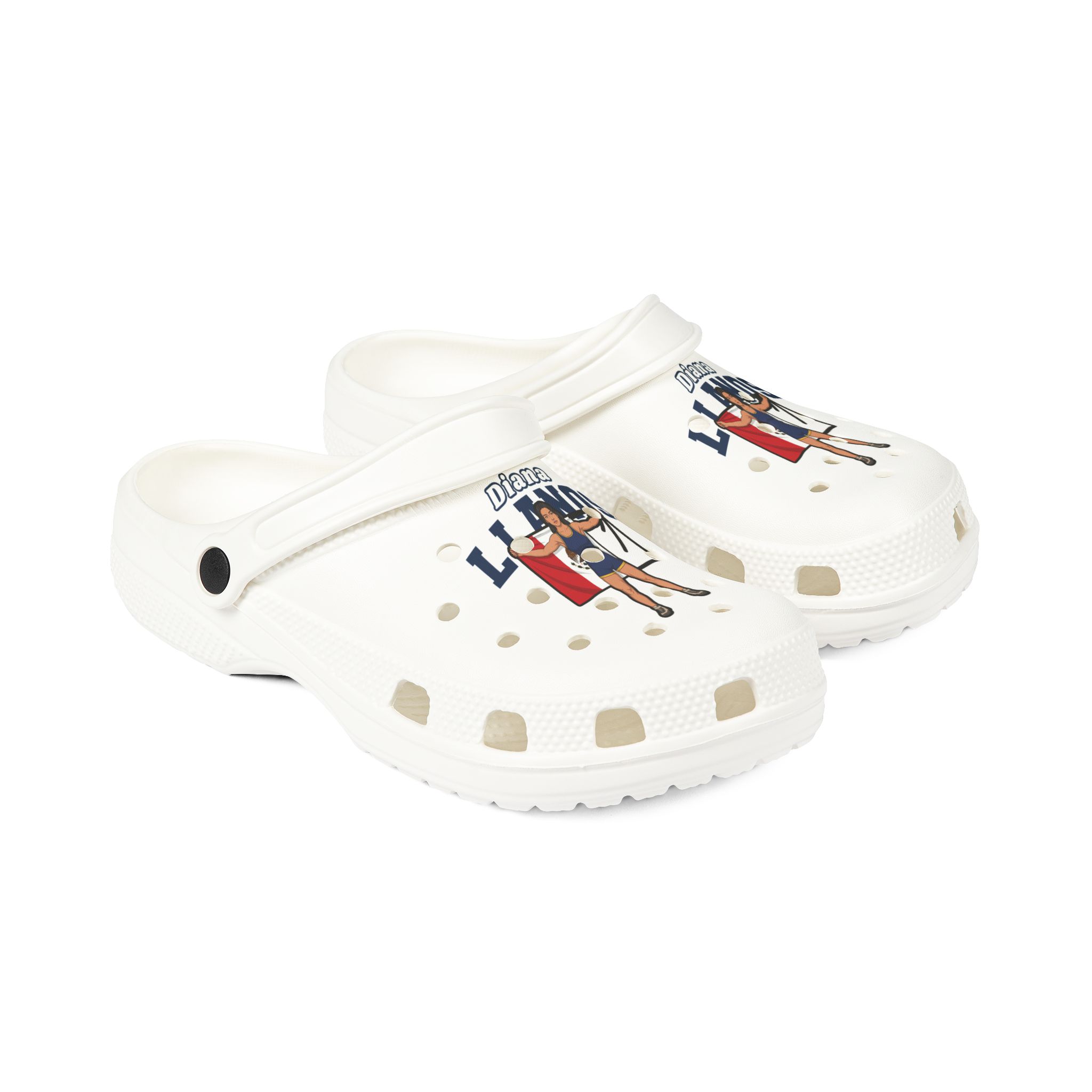Rubber Clogs — character_name_arch in White