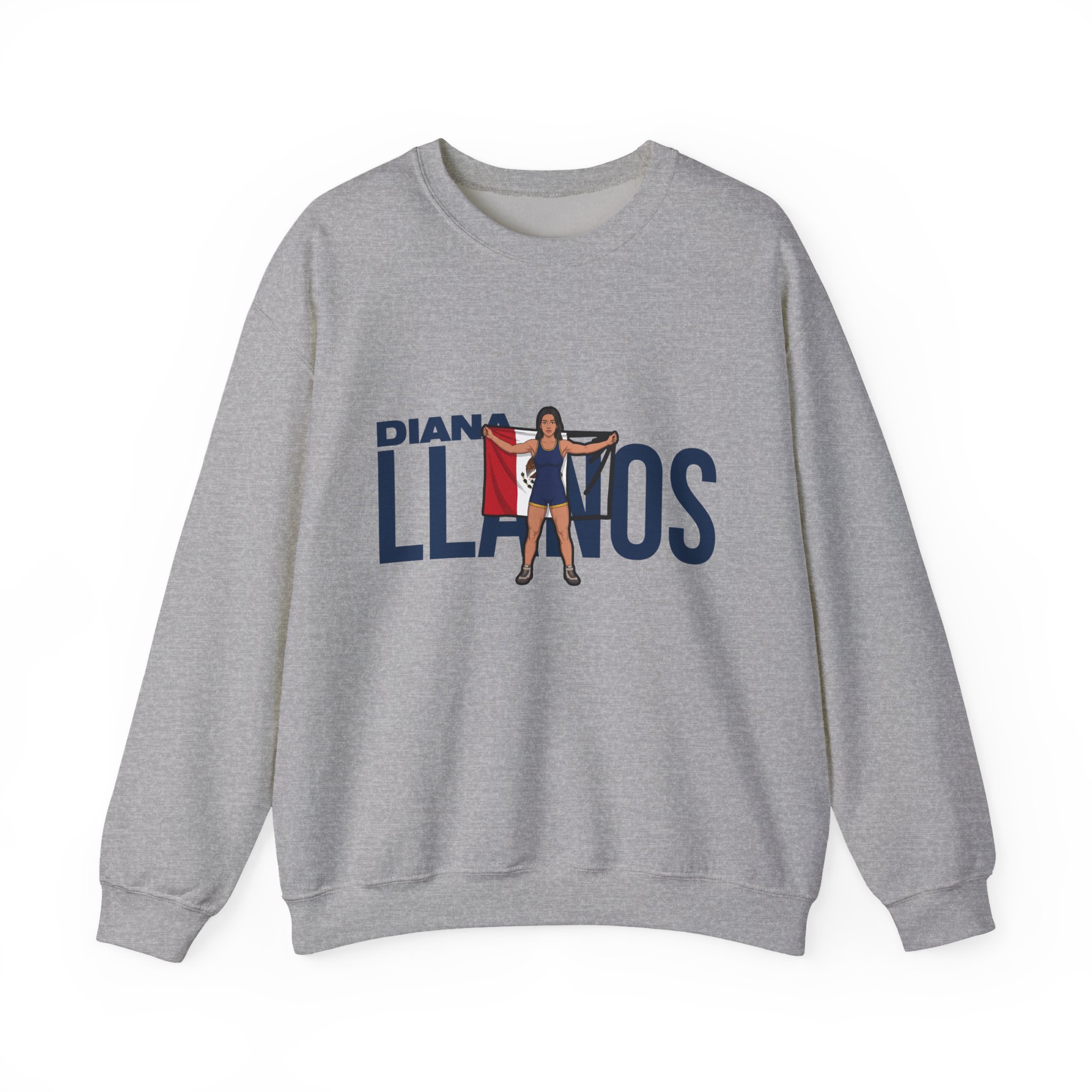Crewneck Sweatshirt — character_player_name in Grey