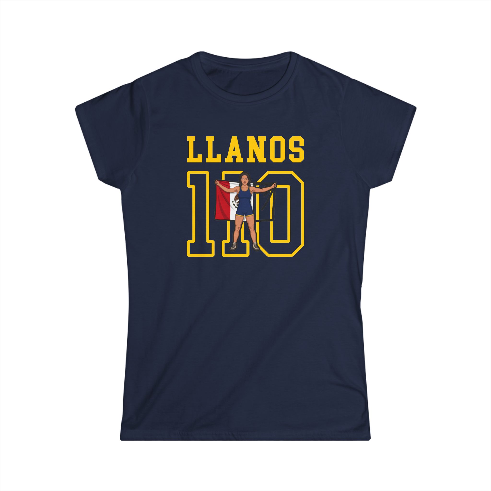 Women's Softstyle Tee — character_shirsey in Navy