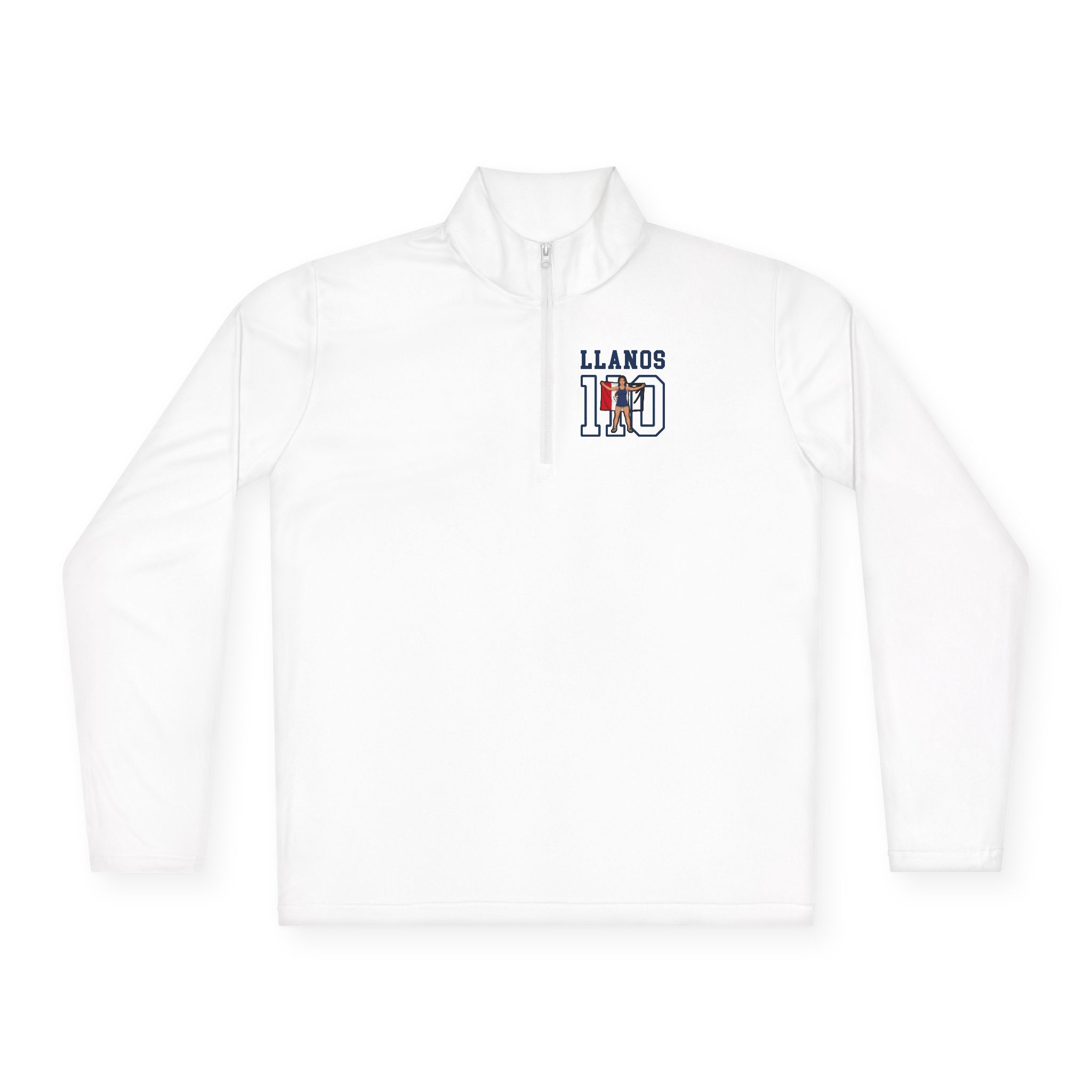 Q-Zip Pullover — character_shirsey in White