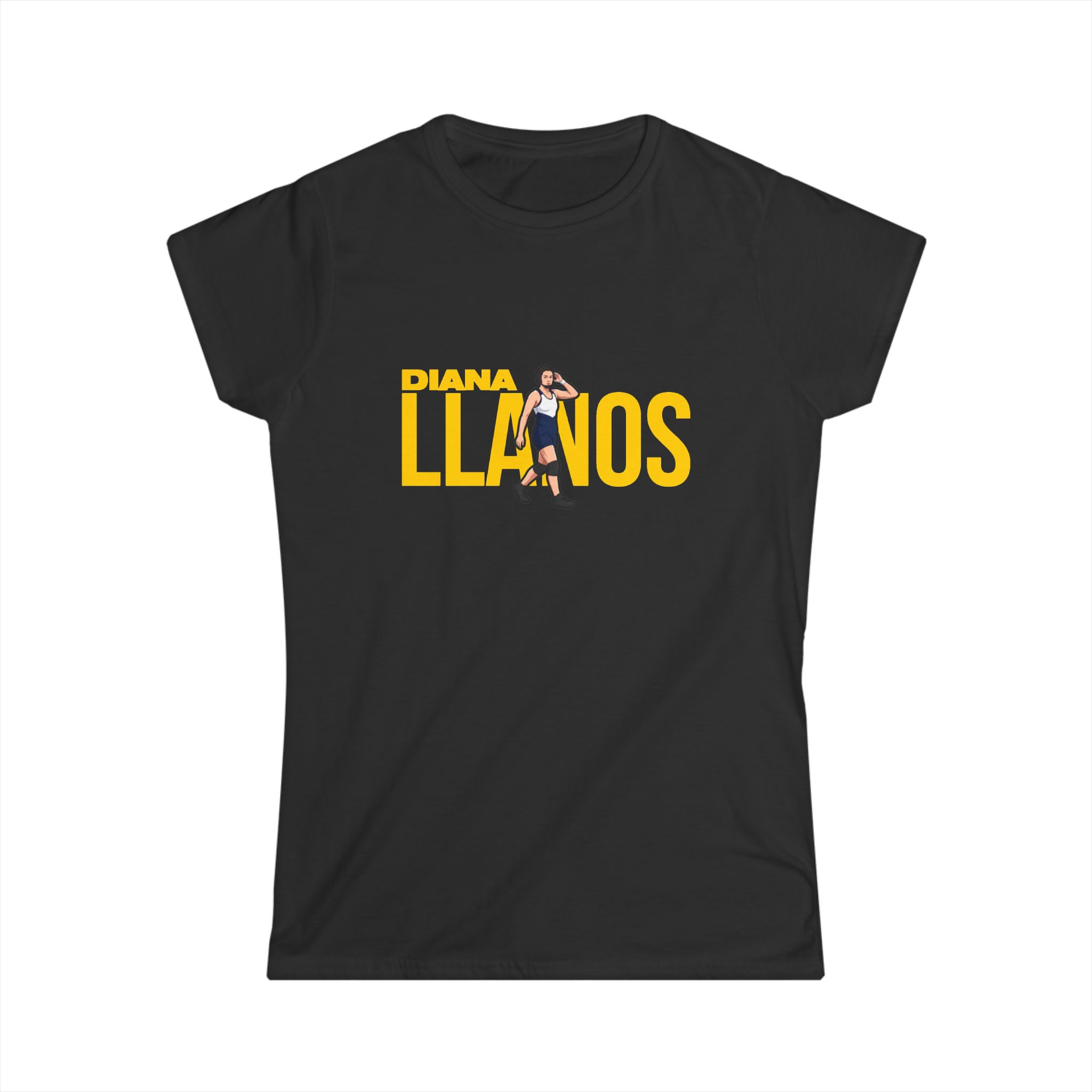 Women's Softstyle Tee — character_player_name in Black