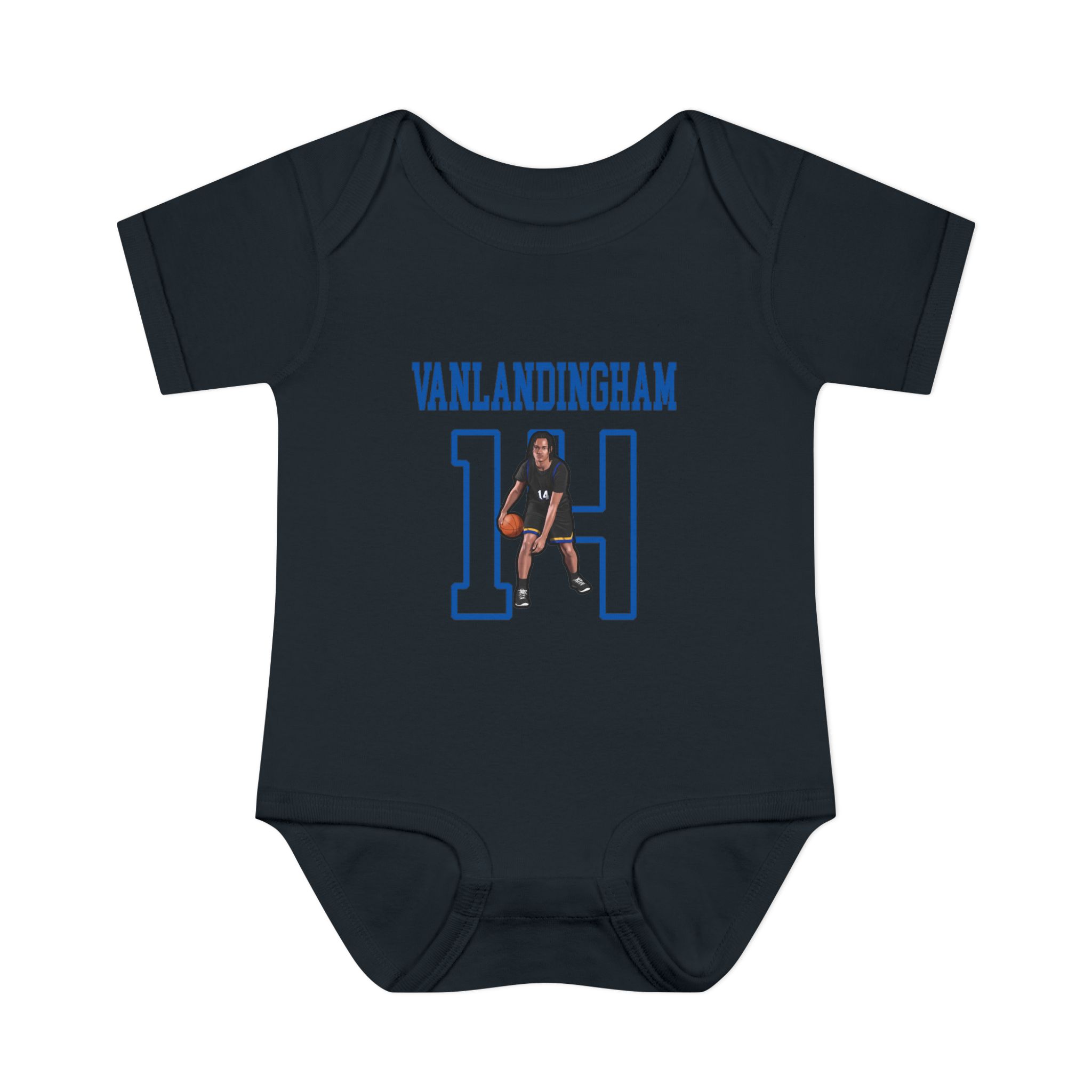 Baby Onesie — character_shirsey in Black