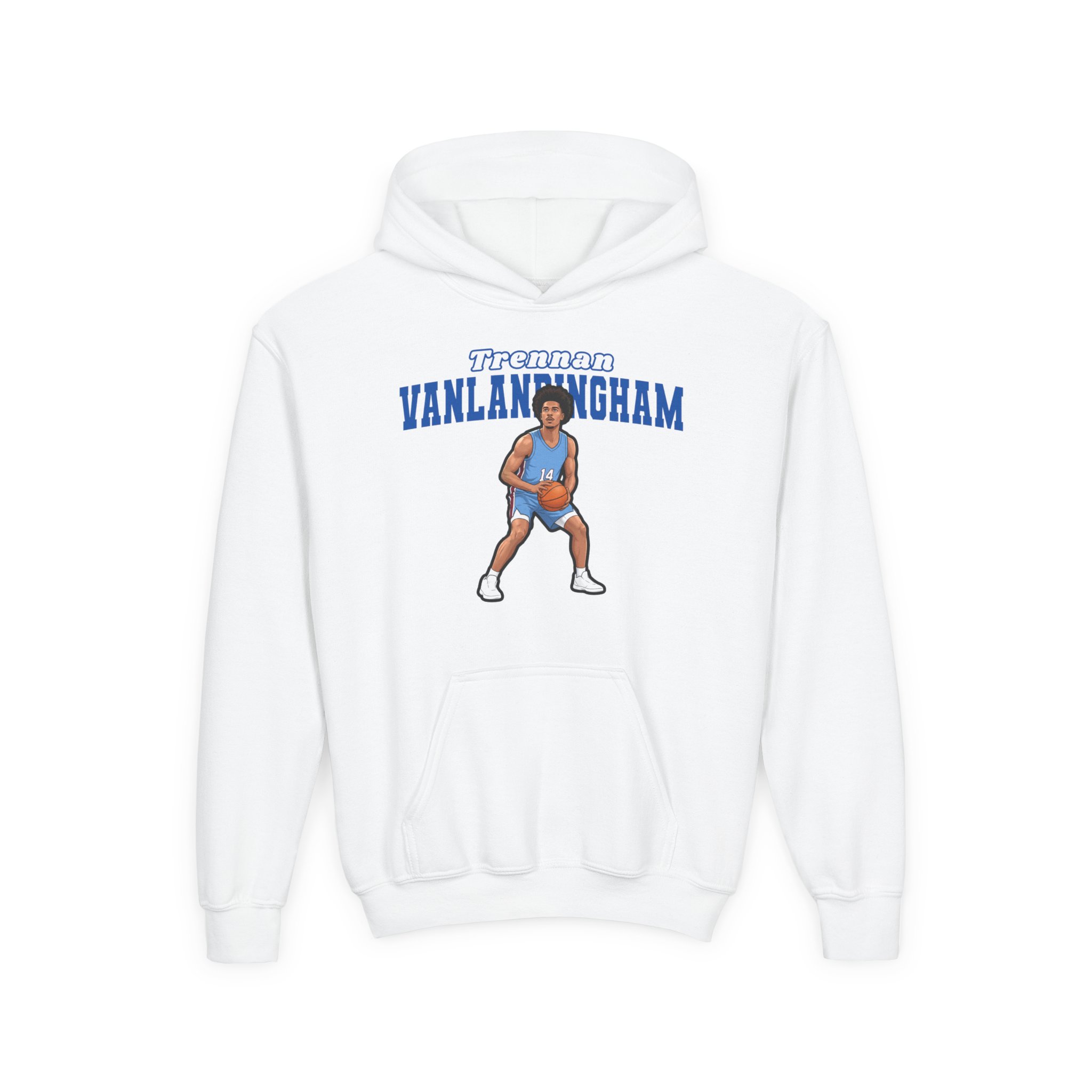 Youth Hoodie — character_name_arch in White