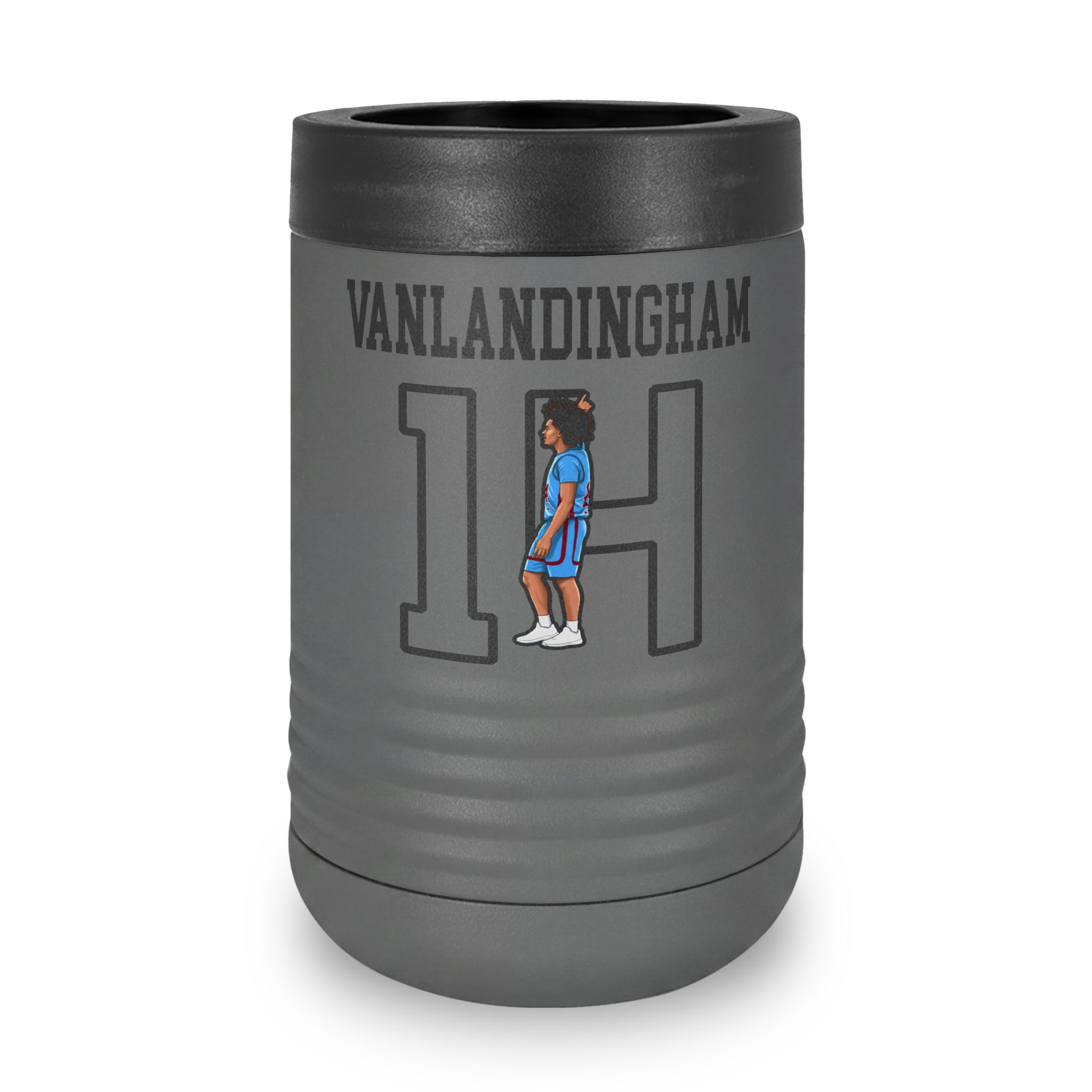 Stainless Can Cooler — character_shirsey in Grey