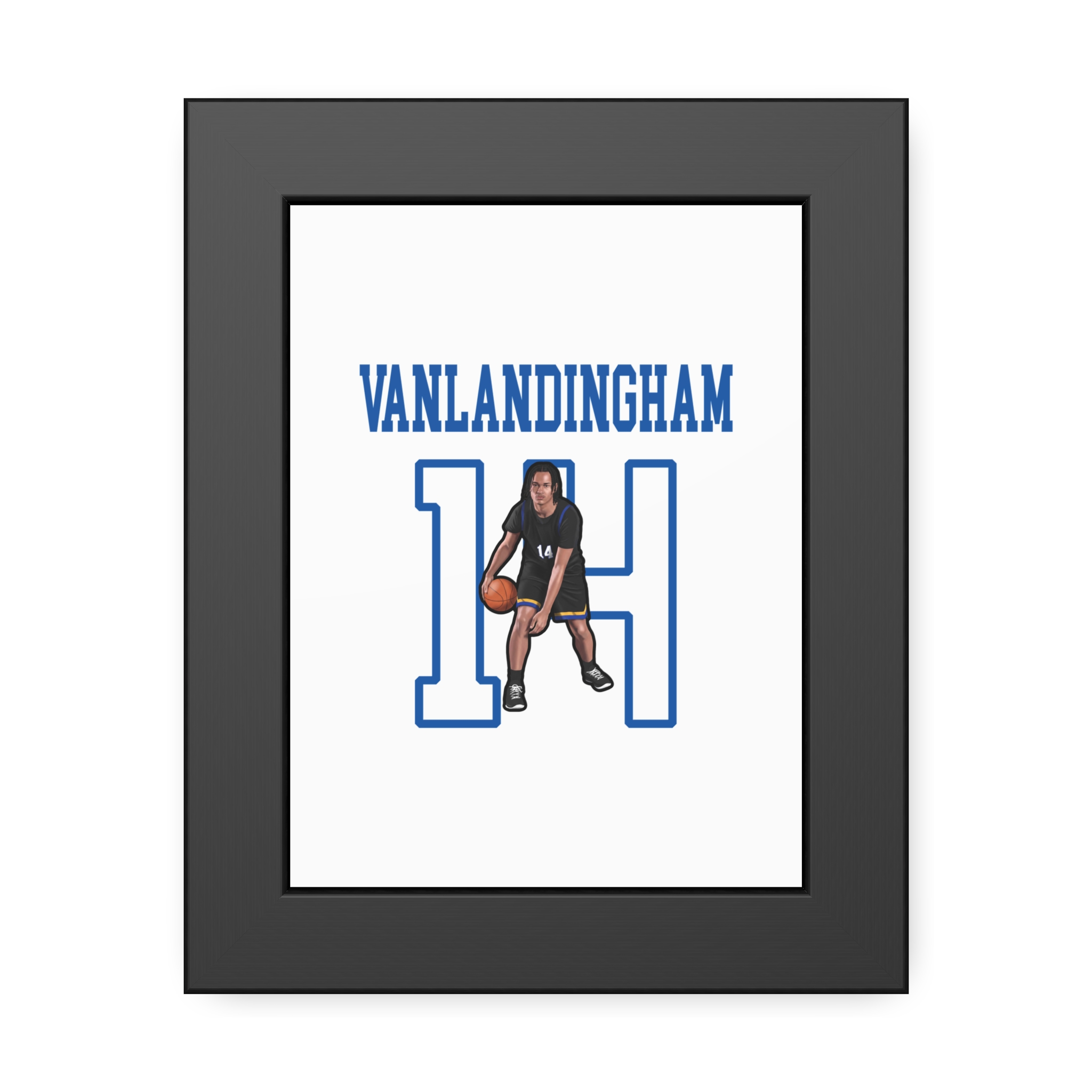 Framed Poster — character_shirsey in Black