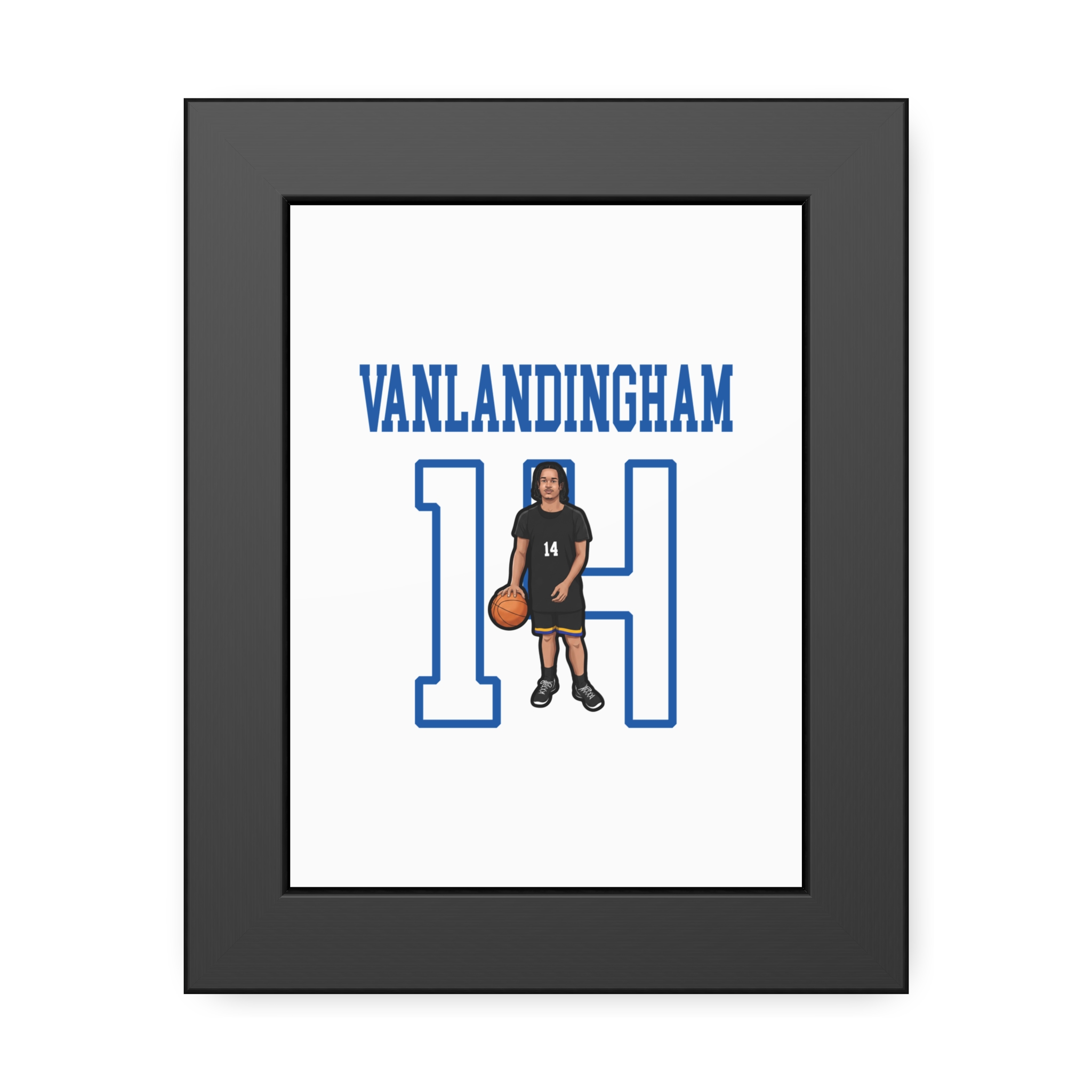 Framed Poster — character_shirsey in Black