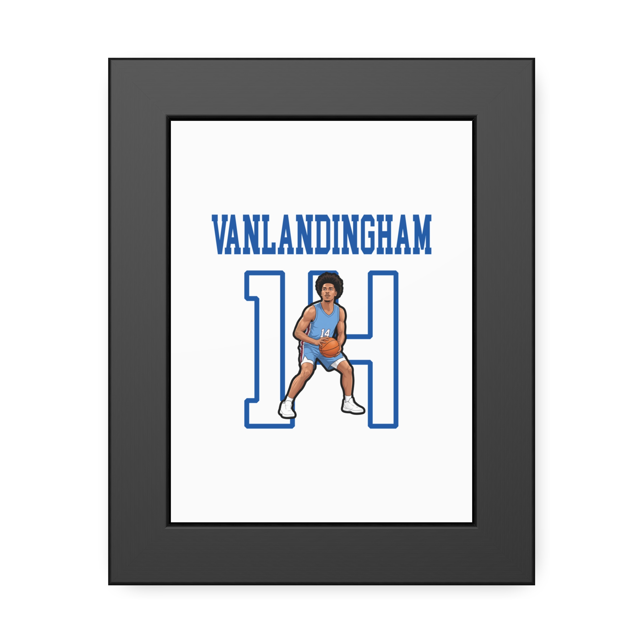 Framed Poster — character_shirsey in Black