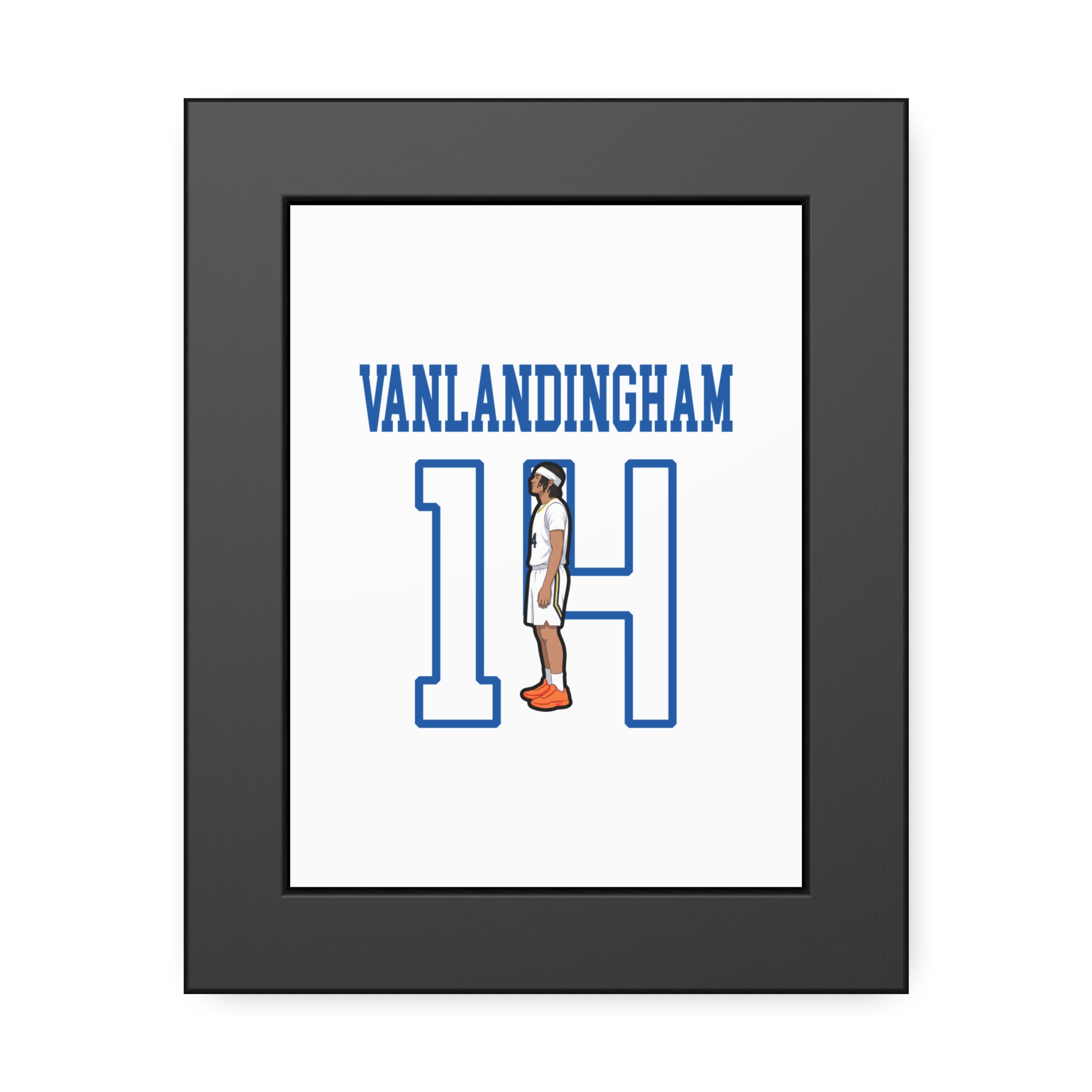 Framed Poster — character_shirsey in Black