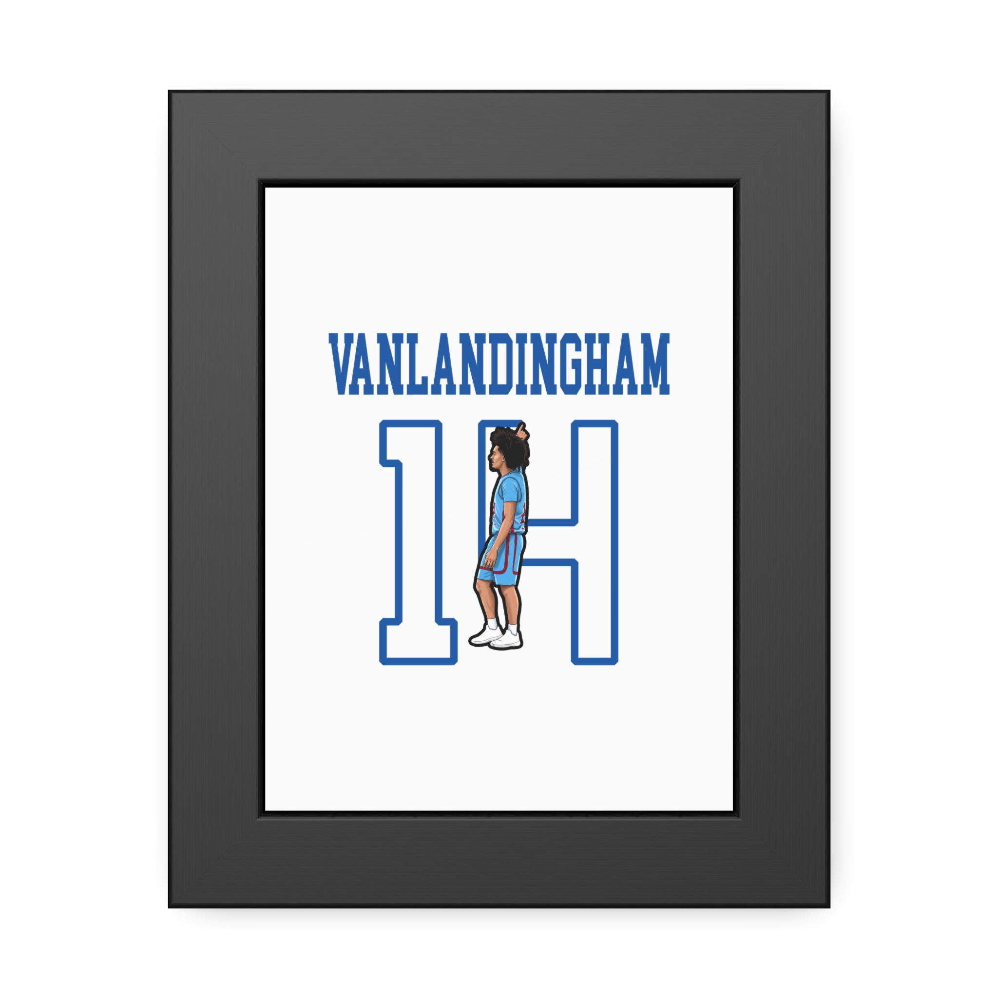 Framed Poster — character_shirsey in Black