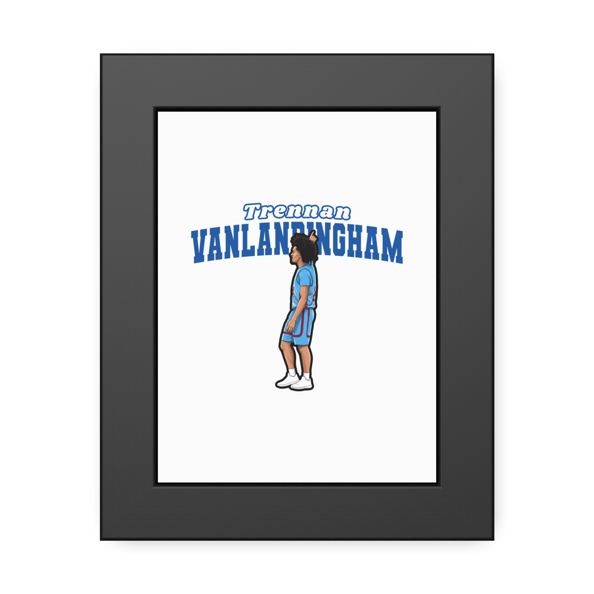Framed Poster — character_name_arch in Black