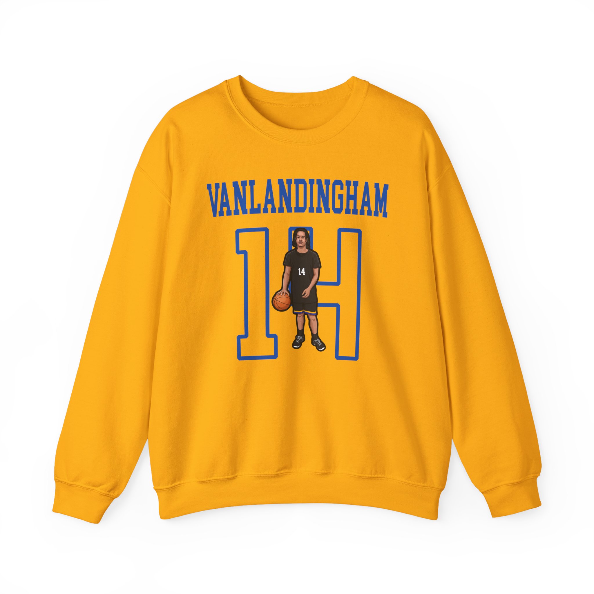 Crewneck Sweatshirt — character_shirsey in Gold