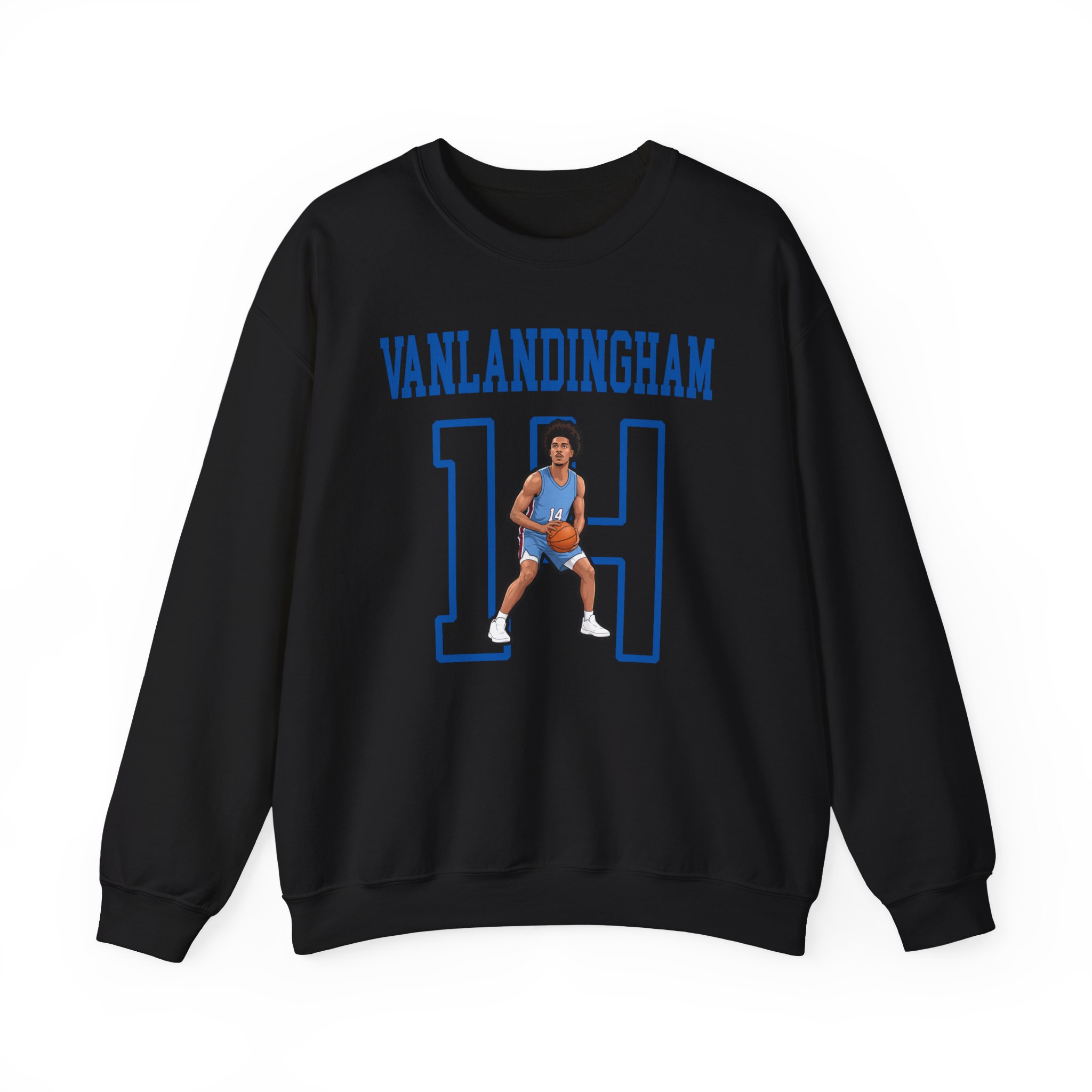 Crewneck Sweatshirt — character_shirsey in Black