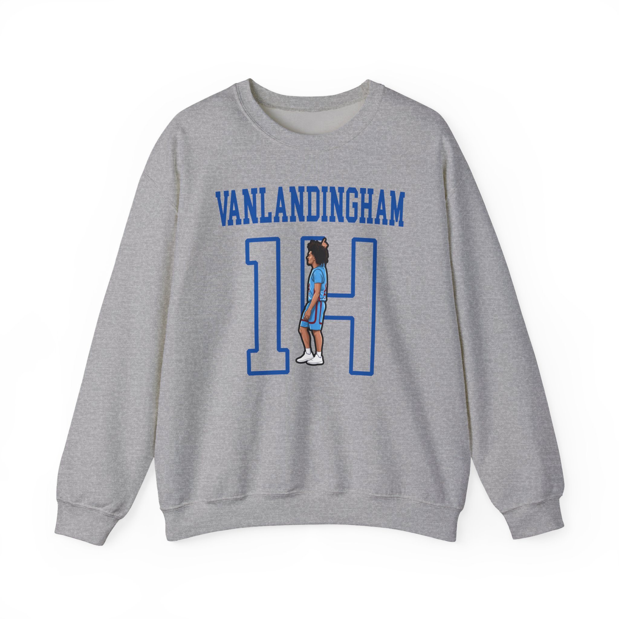 Crewneck Sweatshirt — character_shirsey in Grey