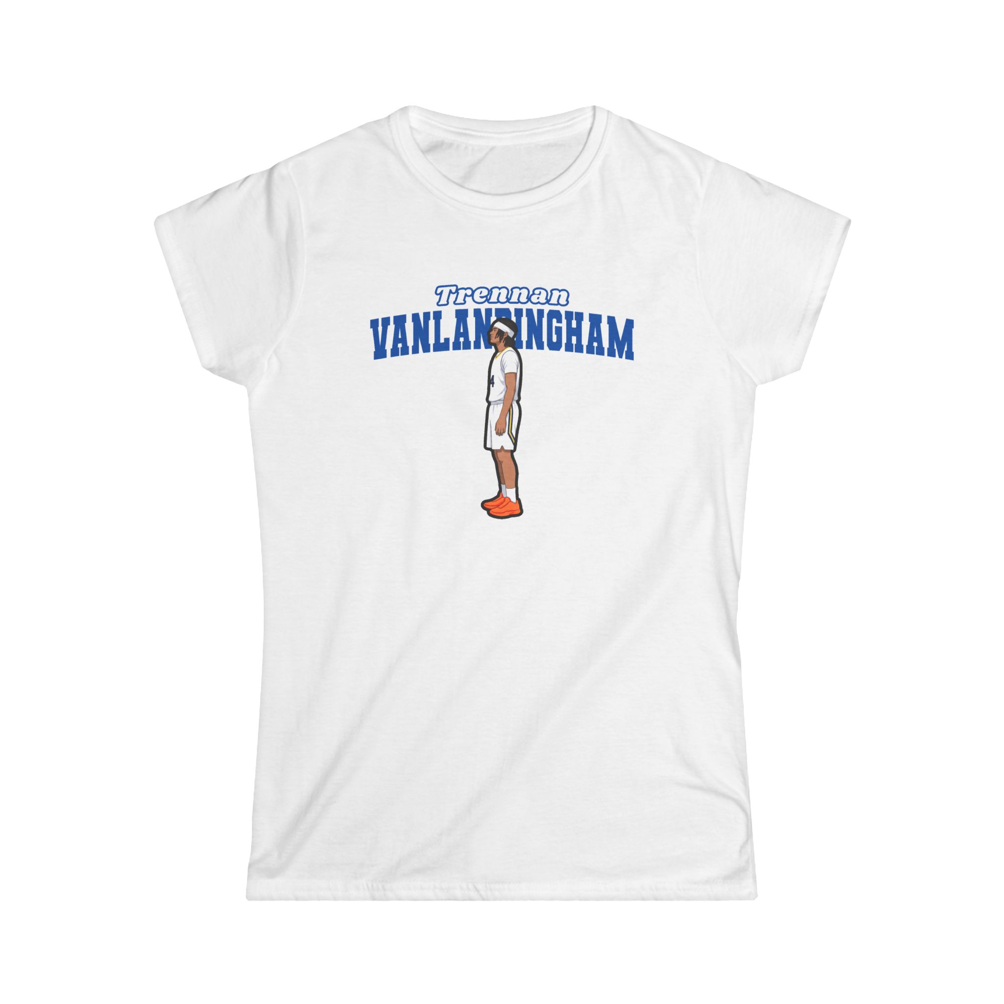 Women's Softstyle Tee — character_name_arch in White