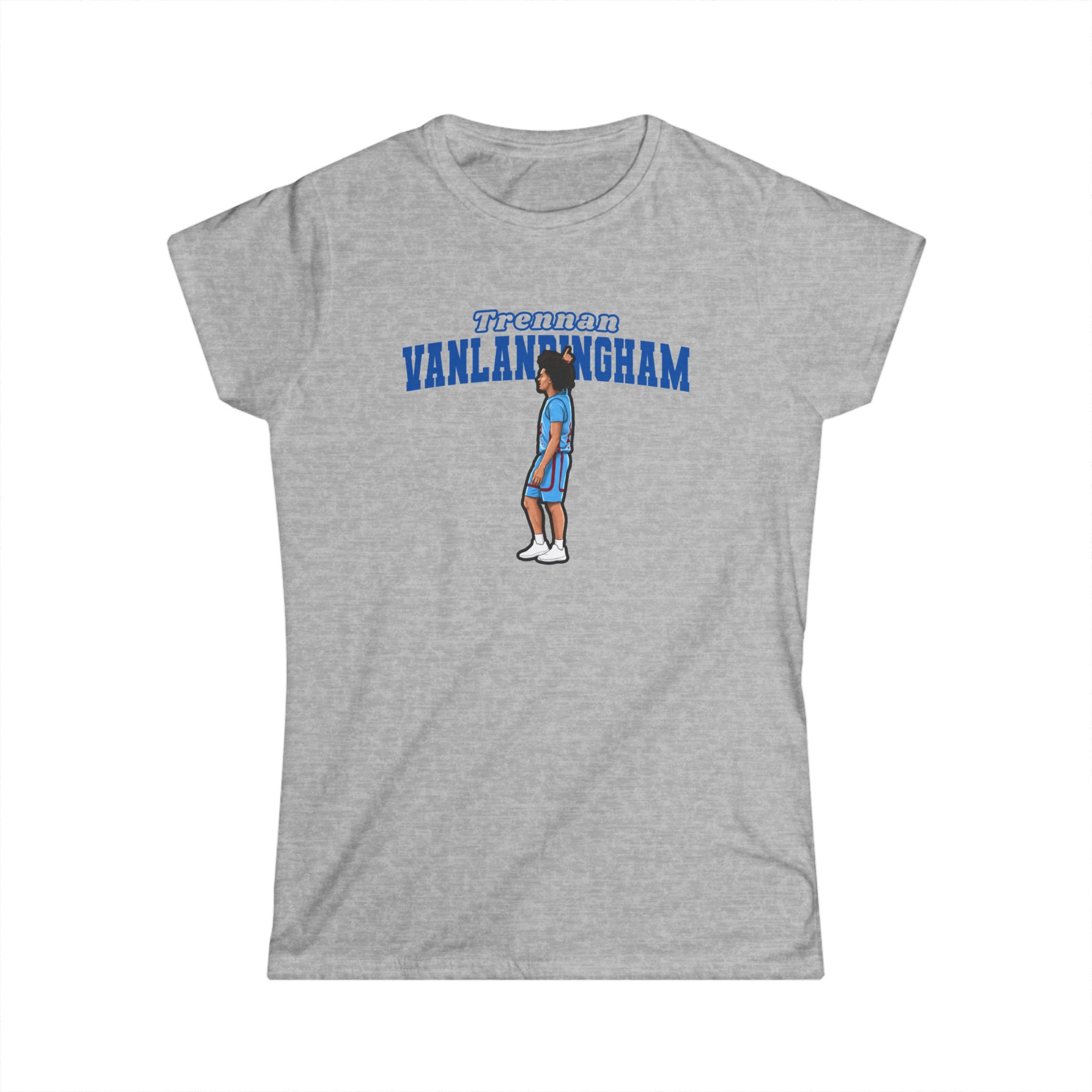 Women's Softstyle Tee — character_name_arch in Grey