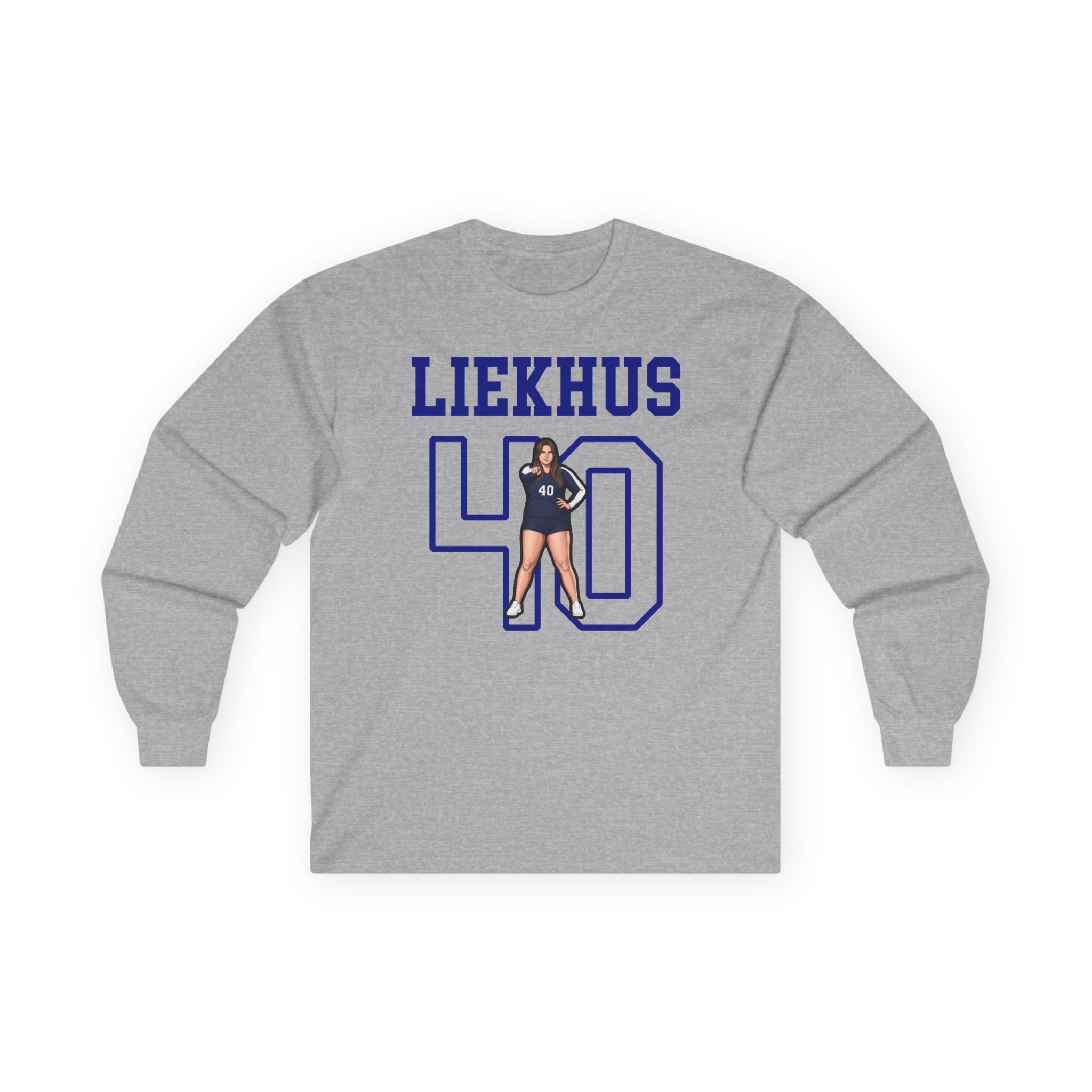 Long Sleeve Tee — character_shirsey in Grey