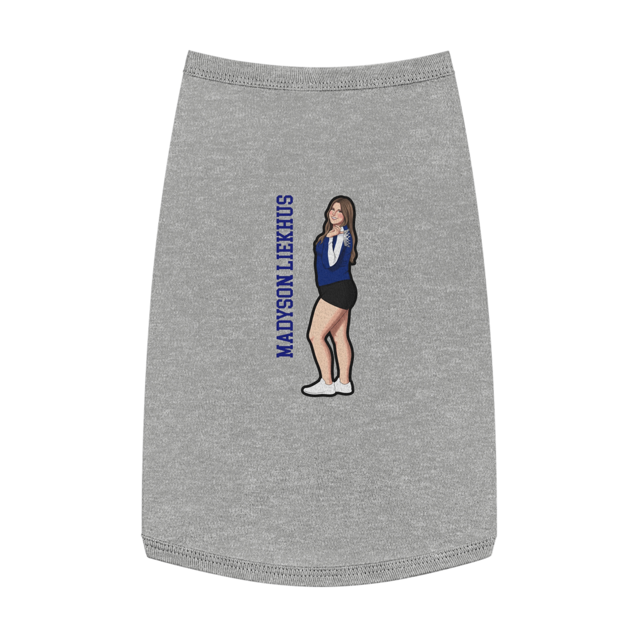 Pet Tank Top — character_name_vertical in White