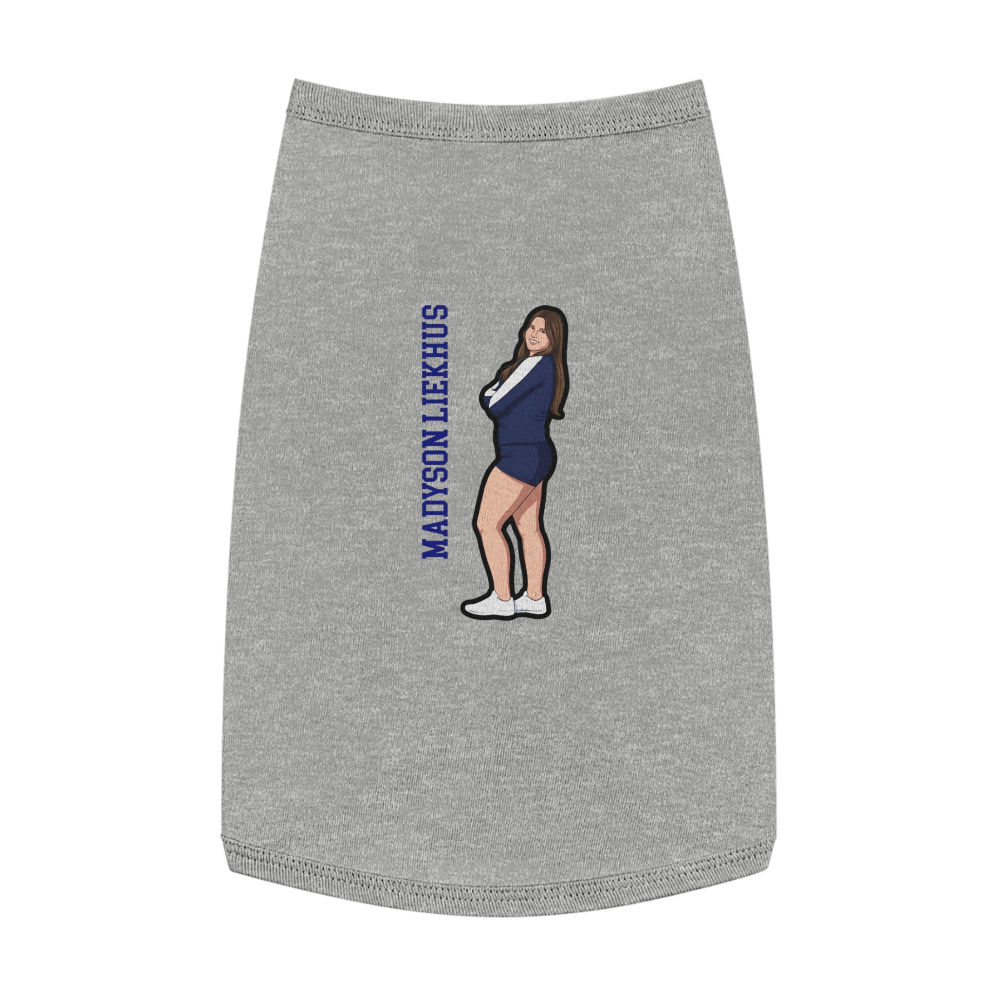 Pet Tank Top — character_name_vertical in White