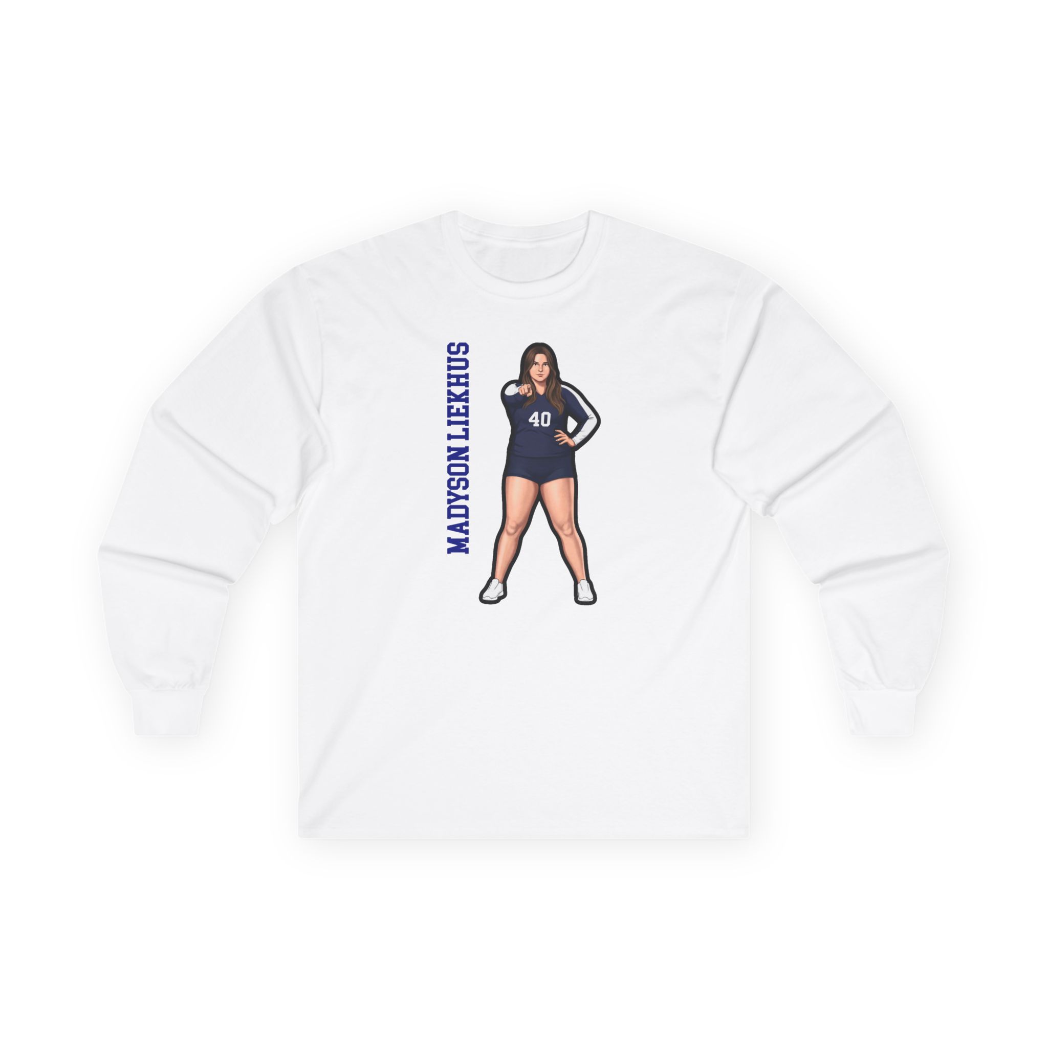 Long Sleeve Tee — character_name_vertical in White