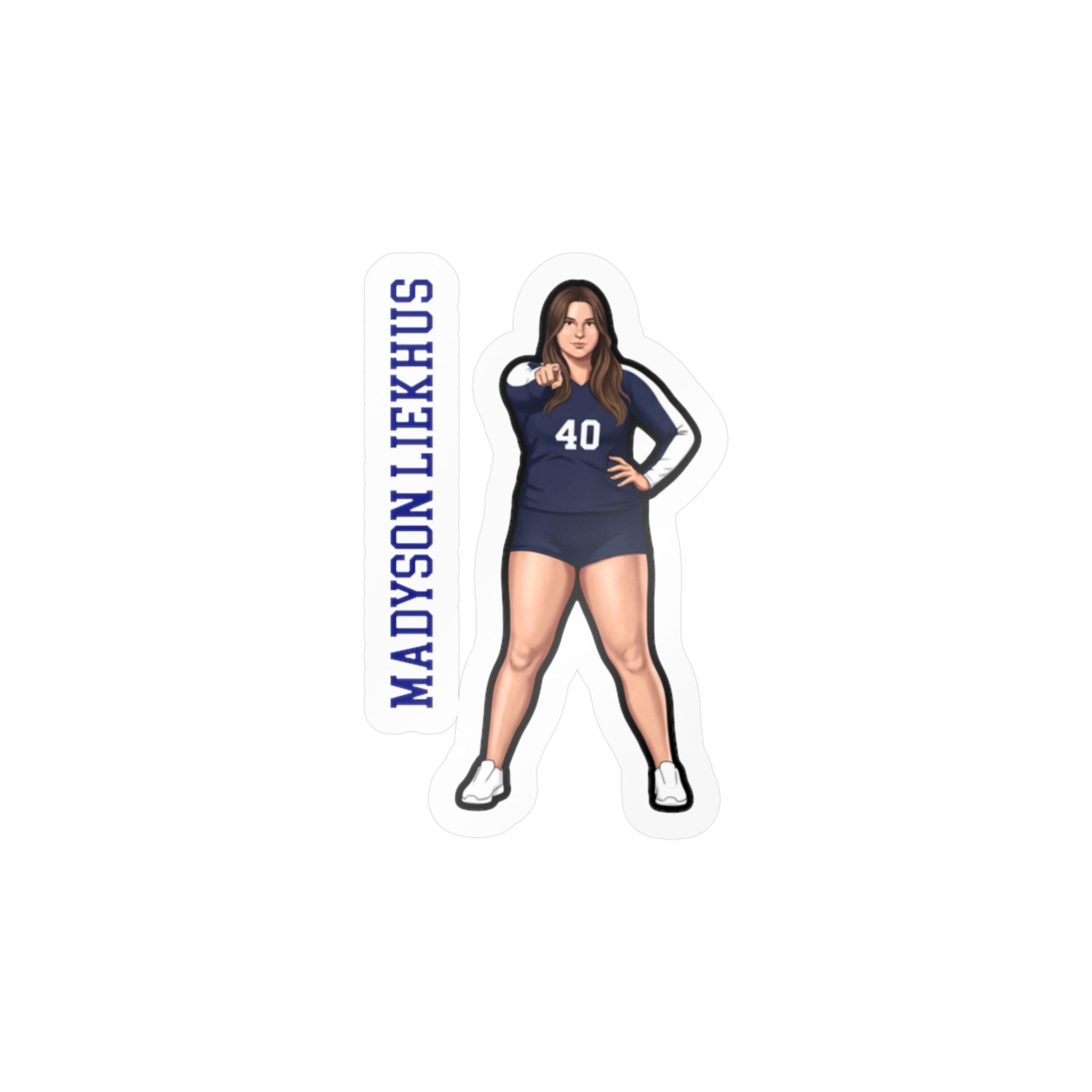 Vinyl Sticker — character_name_vertical in Classic