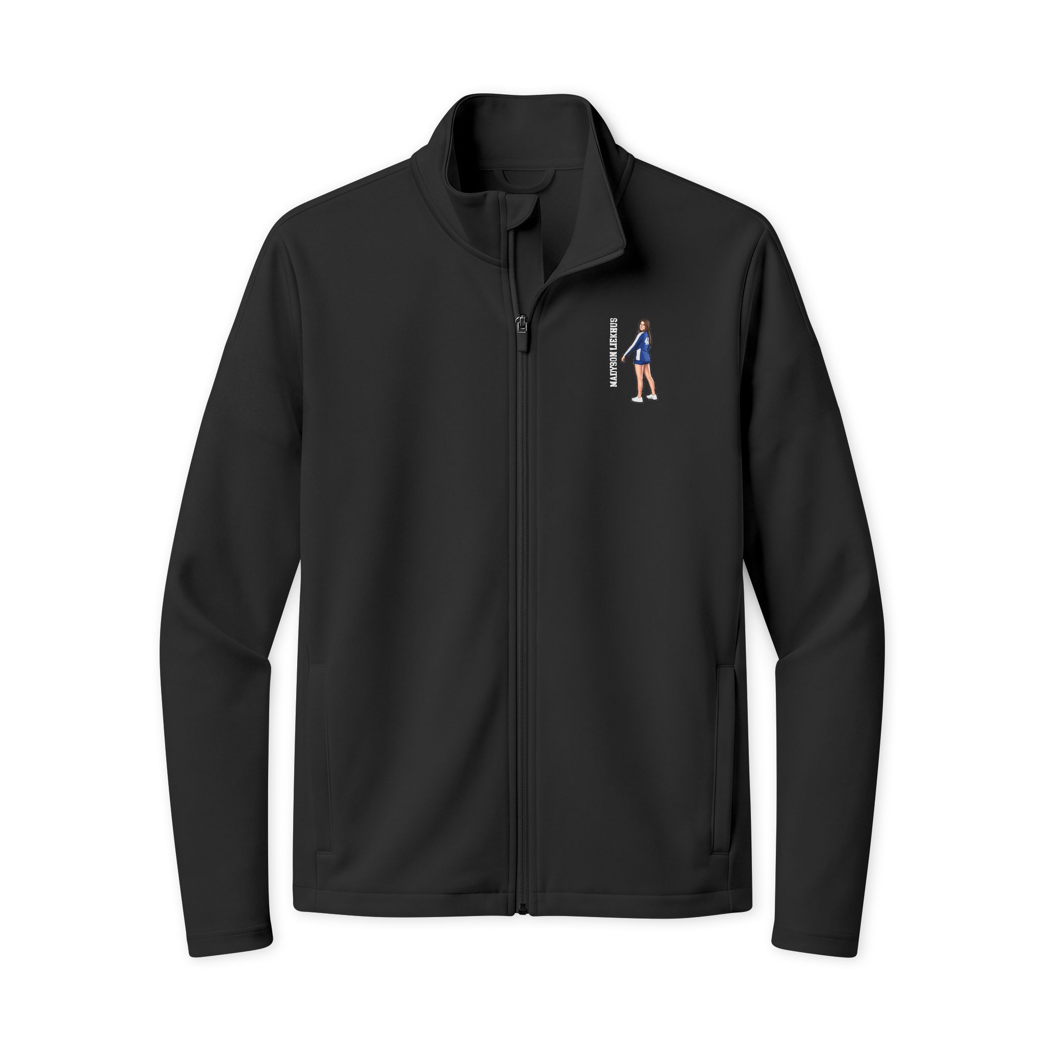 Travel Full-Zip Jacket — character_name_vertical in Black/ Black