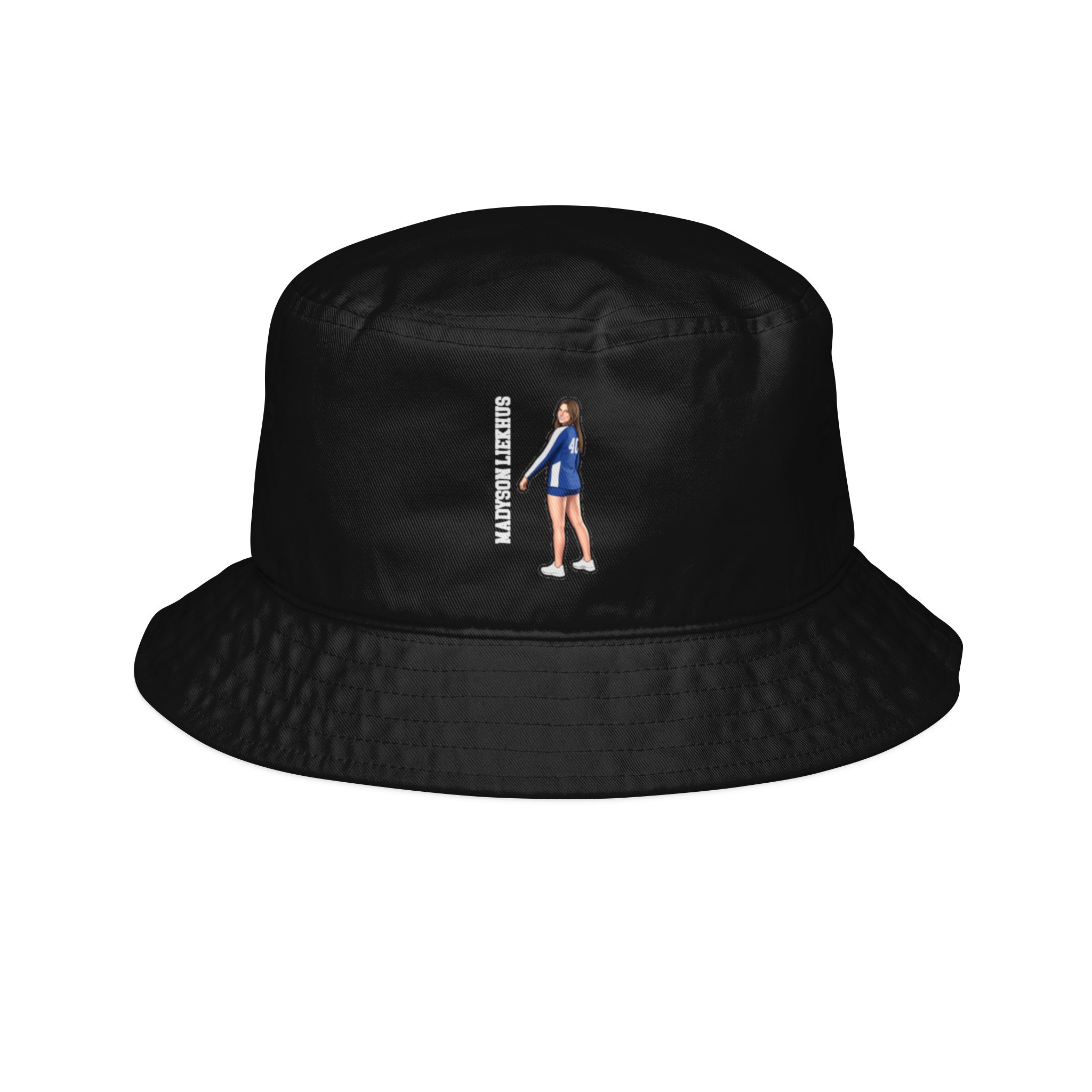 Bucket Hat — character_name_vertical in Black