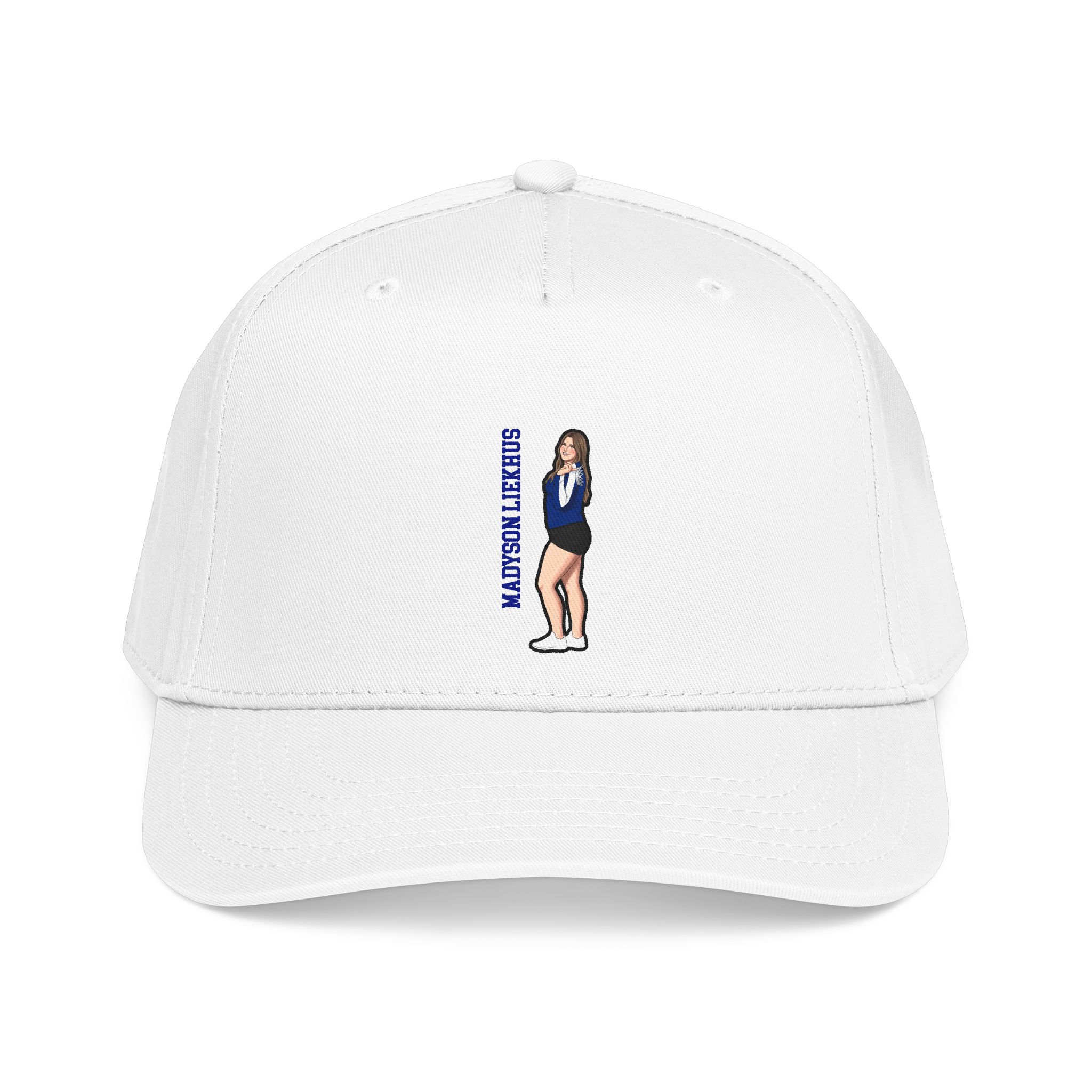 Baseball Cap — character_name_vertical in White