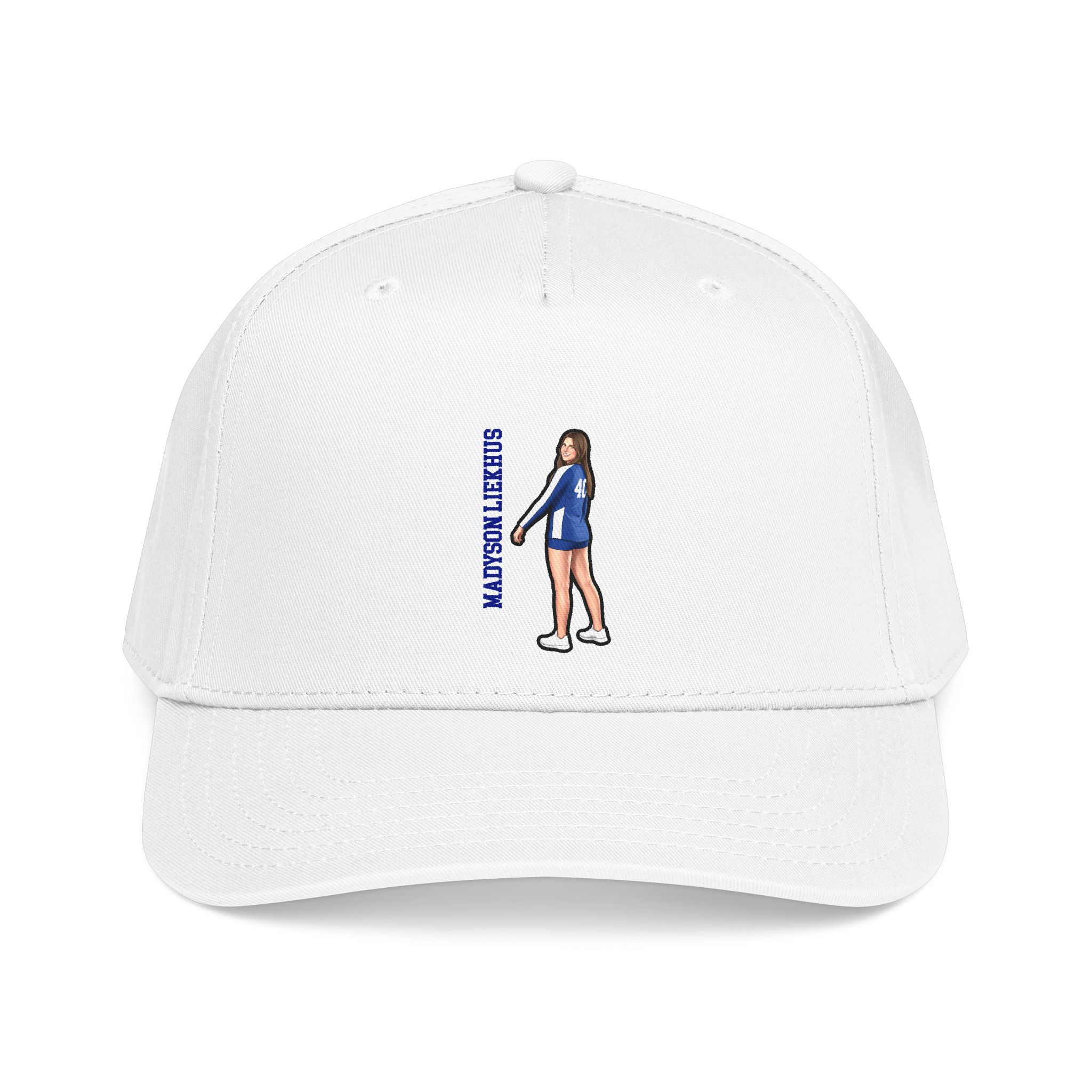 Baseball Cap — character_name_vertical in White