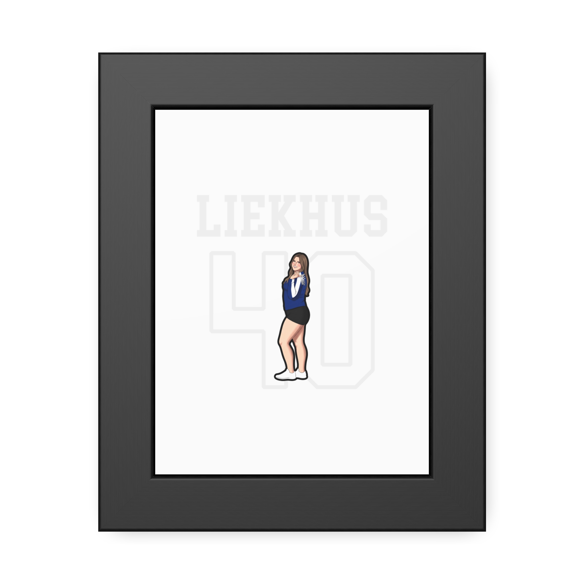 Framed Poster — character_shirsey in Black