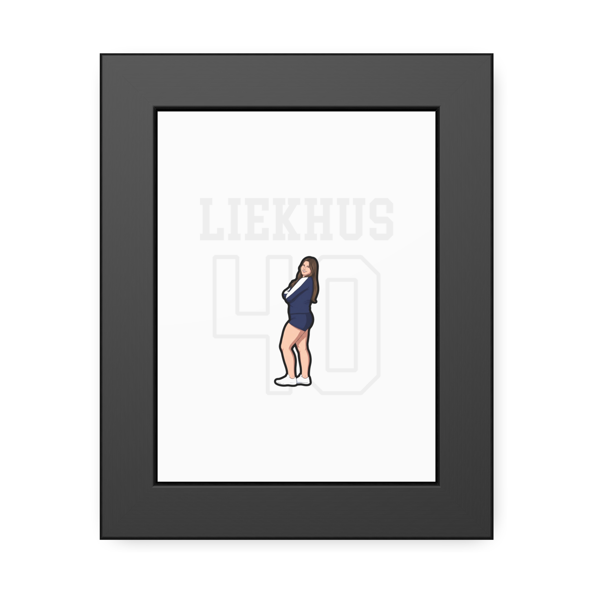 Framed Poster — character_shirsey in Black