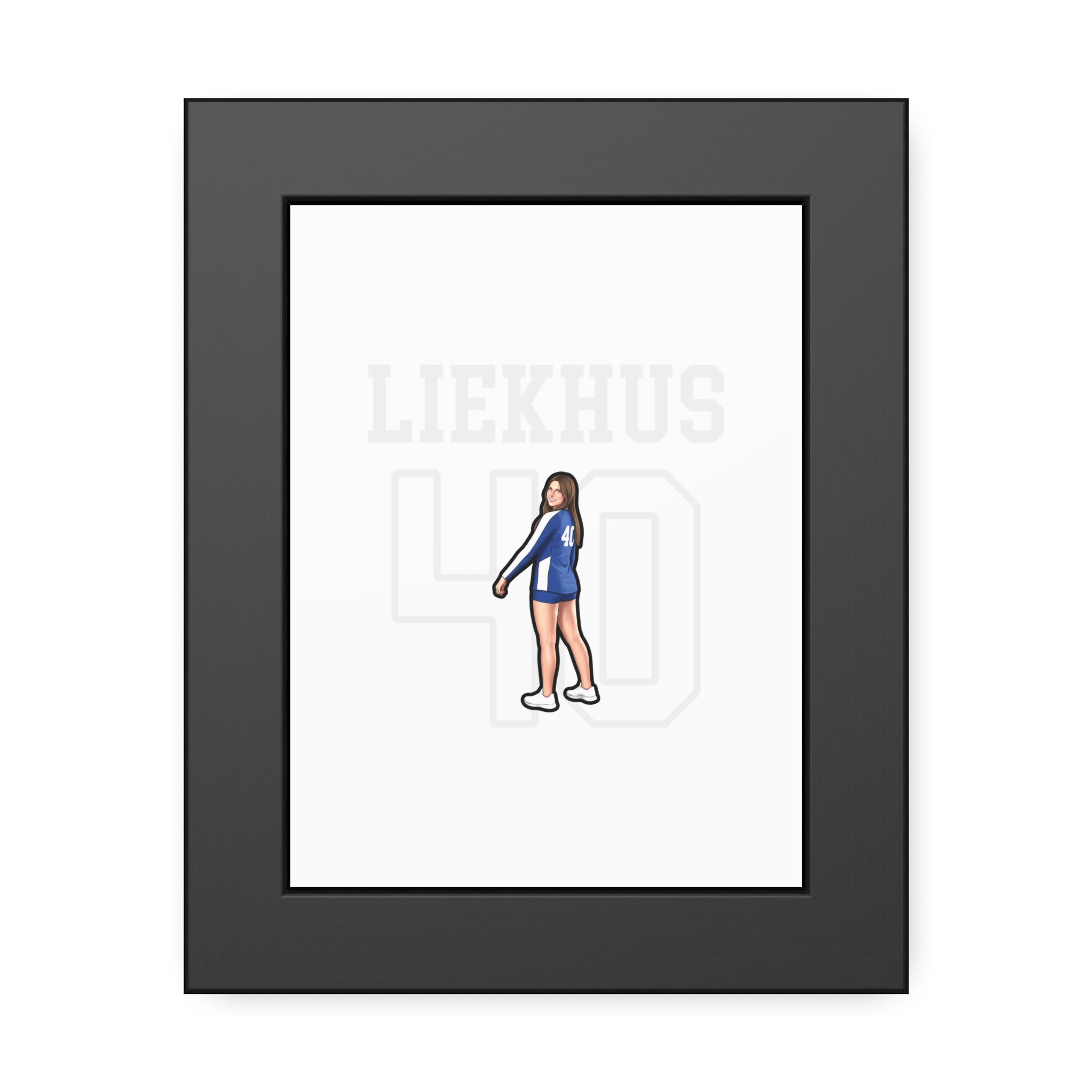 Framed Poster — character_shirsey in Black