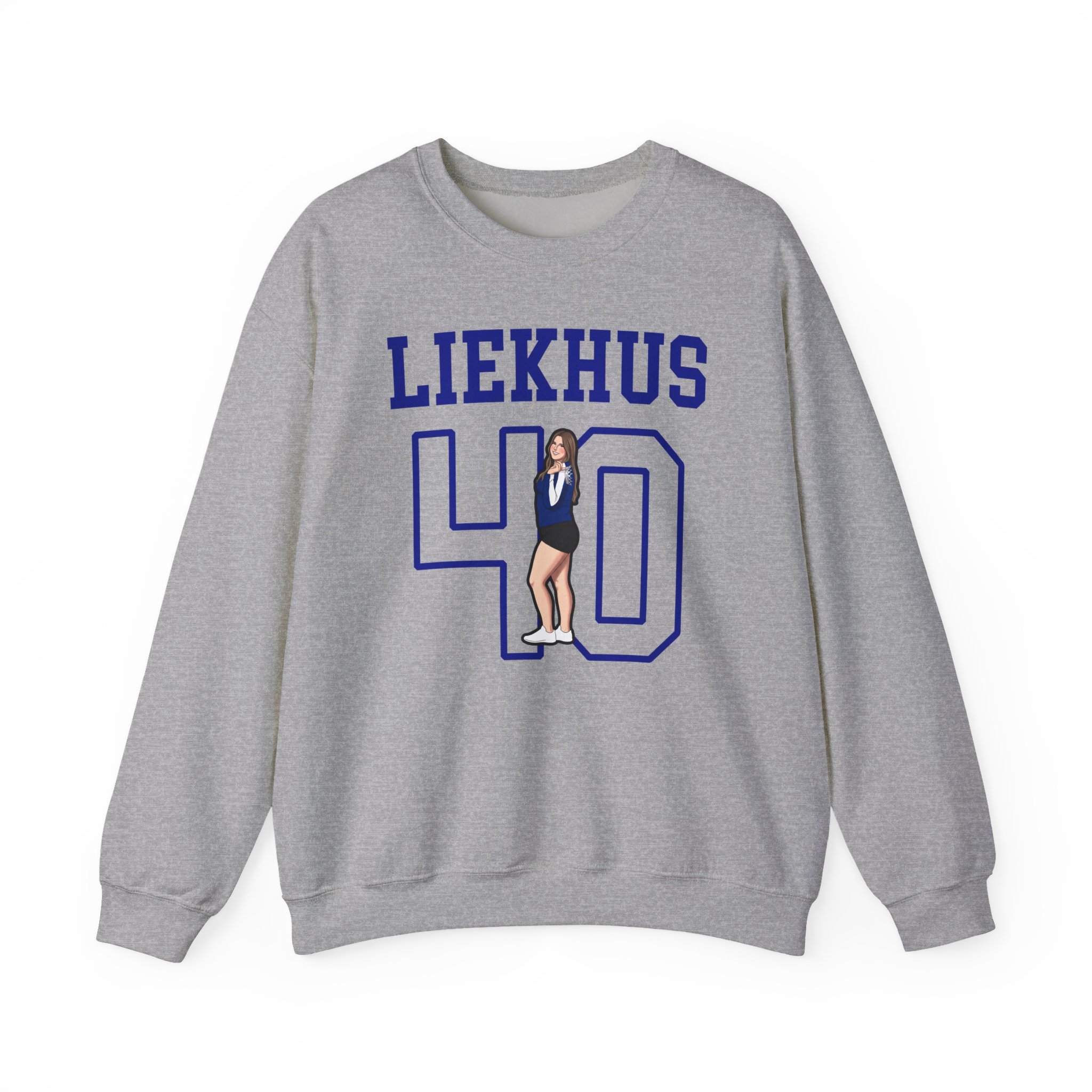 Crewneck Sweatshirt — character_shirsey in Grey