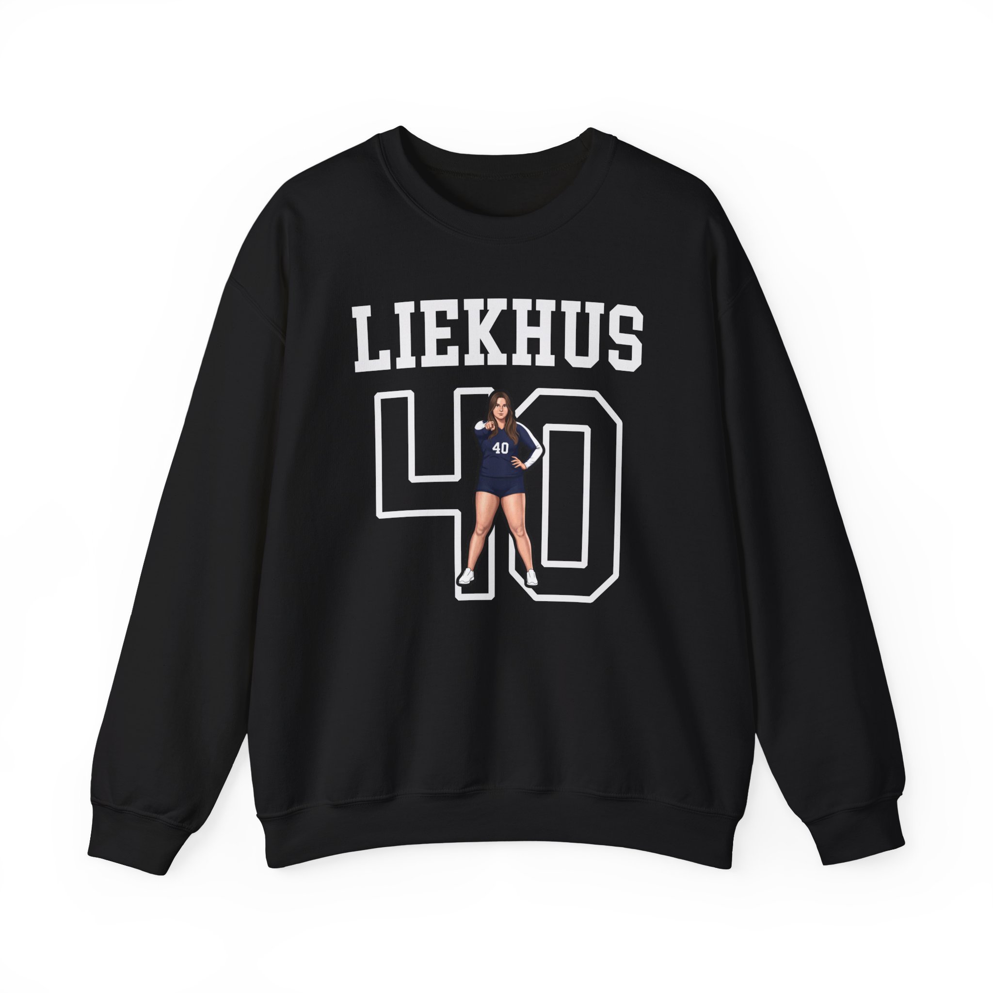 Crewneck Sweatshirt — character_shirsey in Black