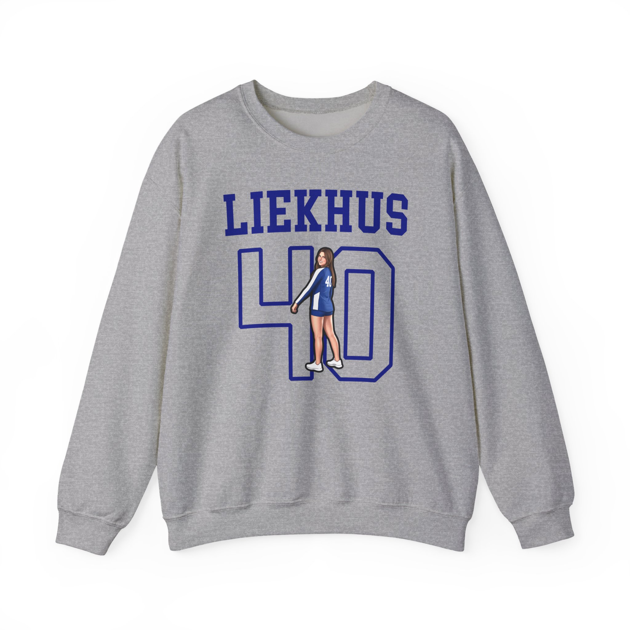 Crewneck Sweatshirt — character_shirsey in Grey