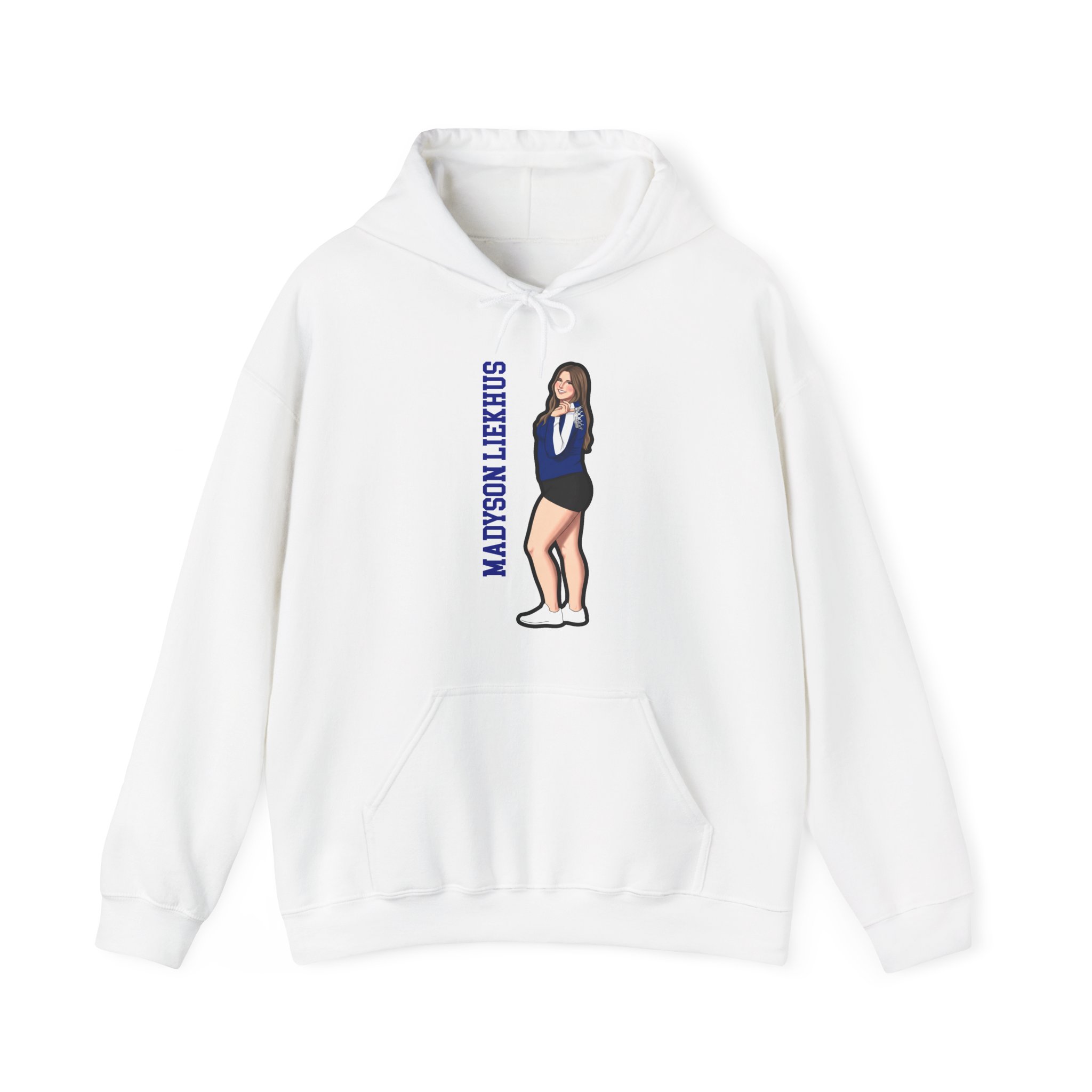 Hoodie — character_name_vertical in White