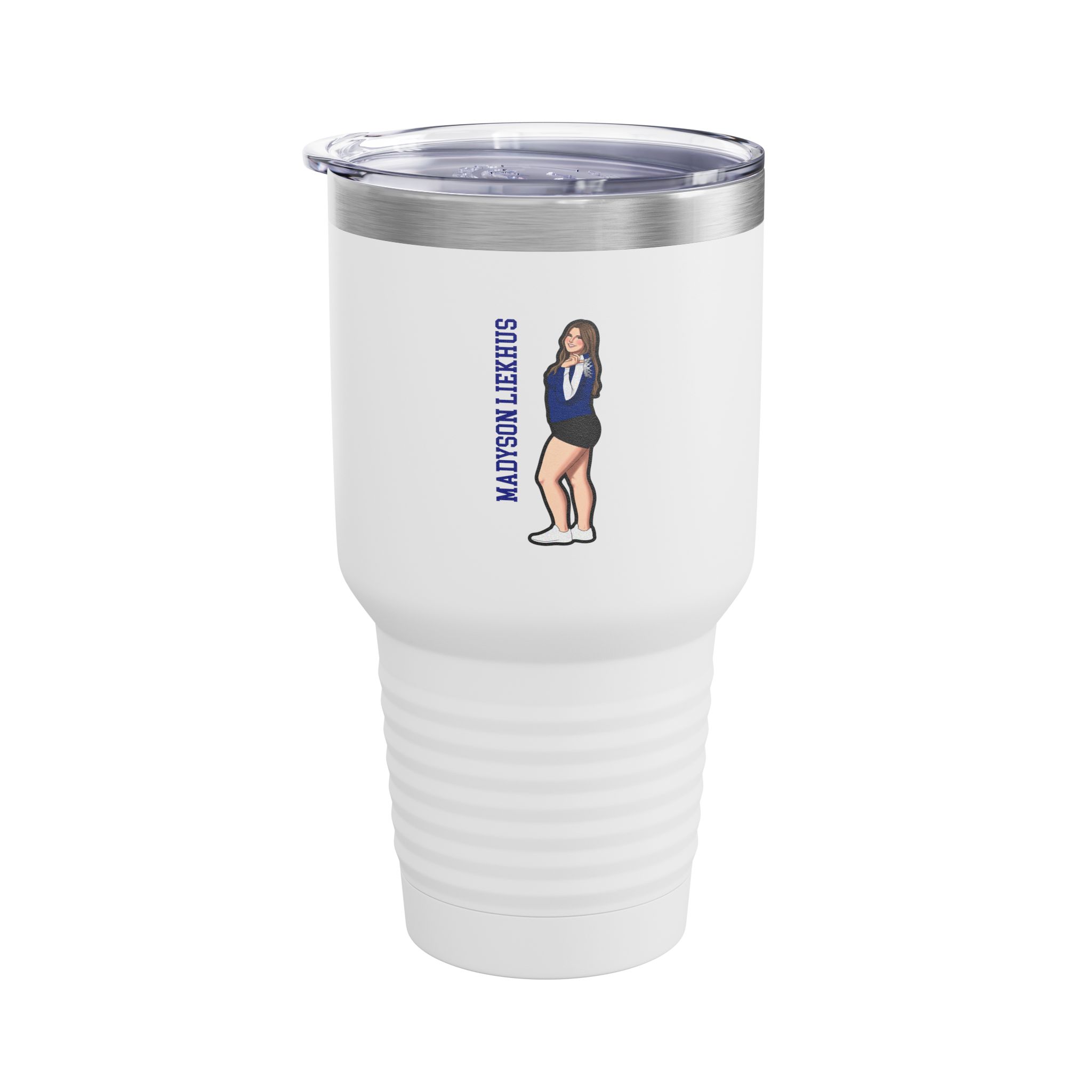 30oz Tumbler — character_name_vertical in White