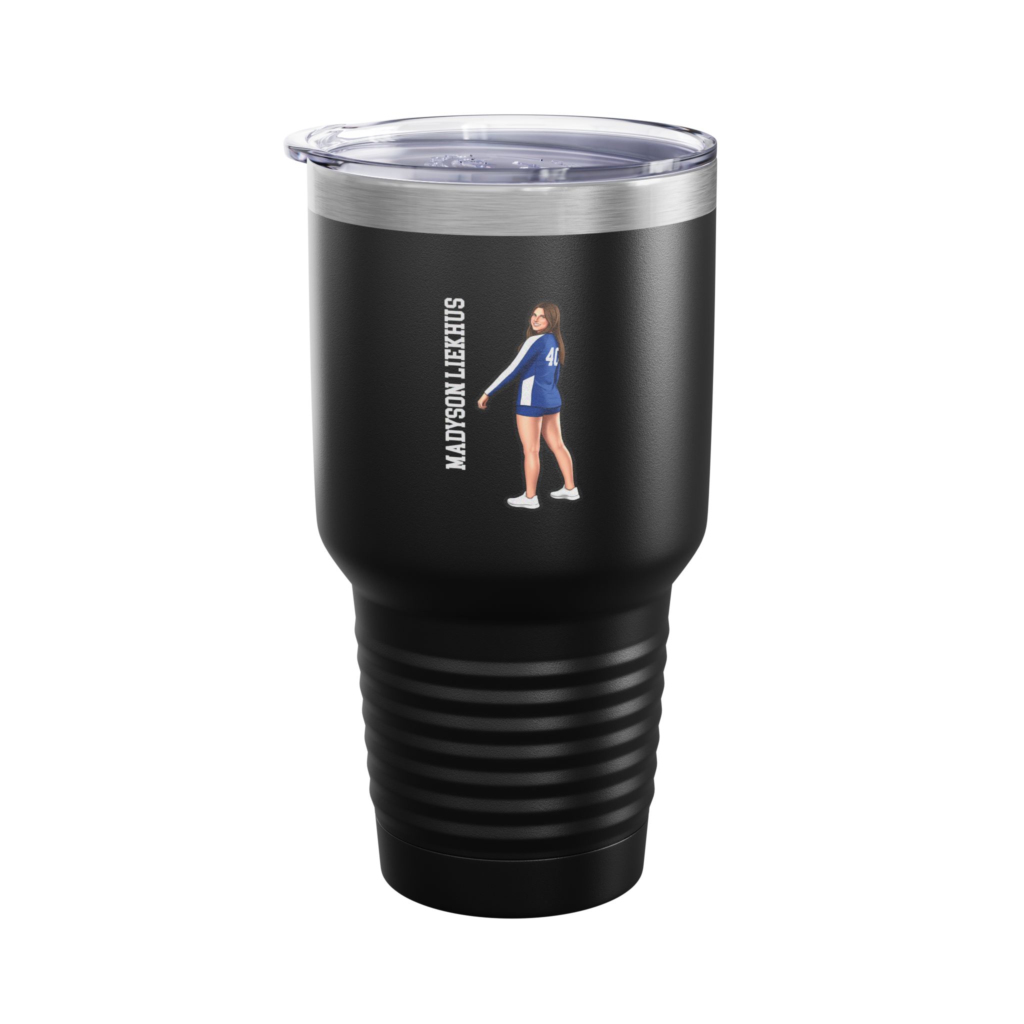 30oz Tumbler — character_name_vertical in Black