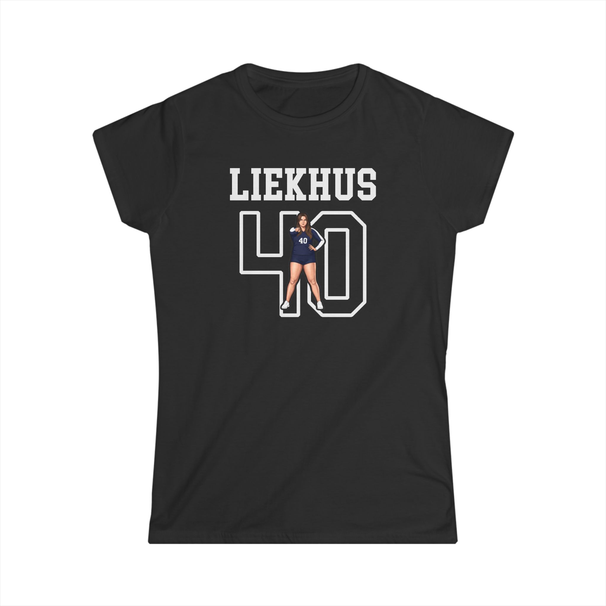 Women's Softstyle Tee — character_shirsey in Black
