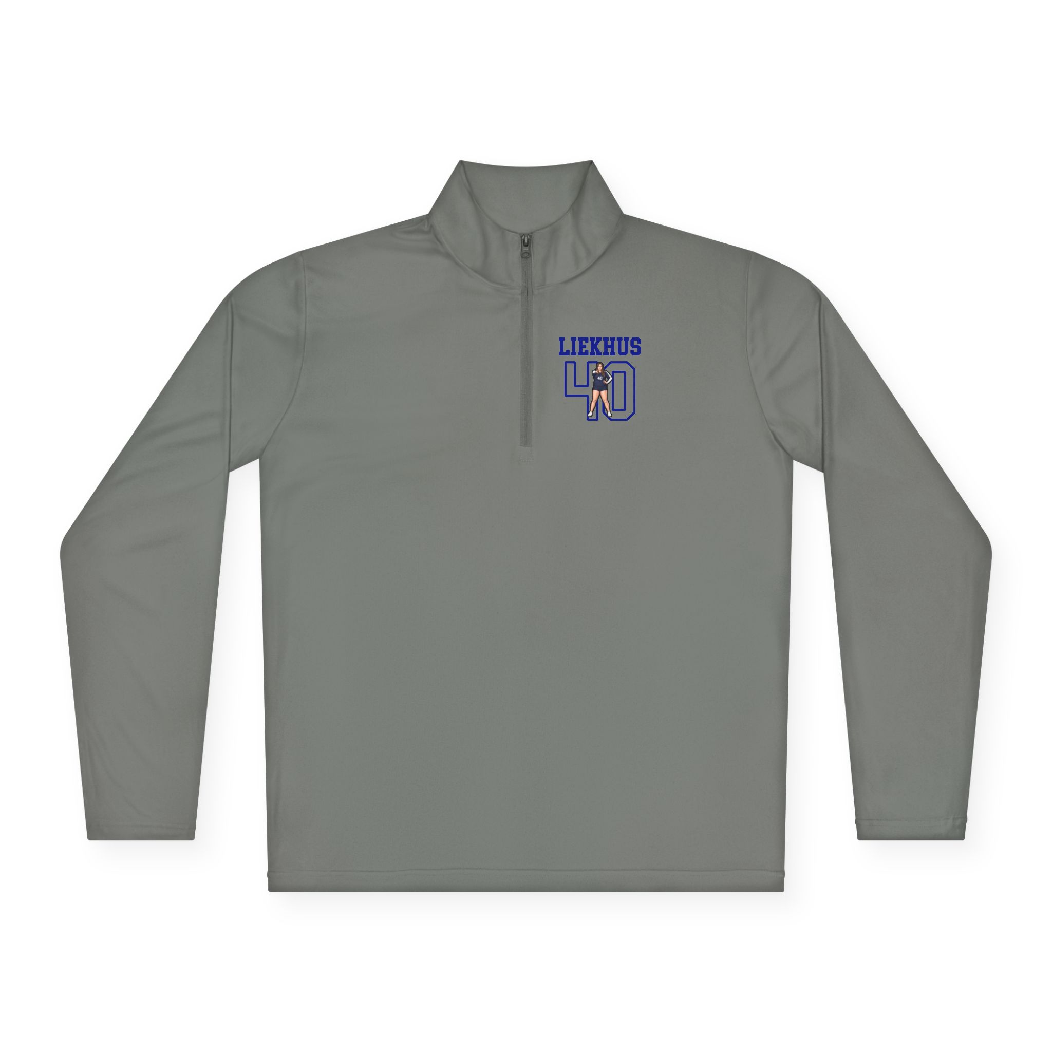 Q-Zip Pullover — character_shirsey in Grey